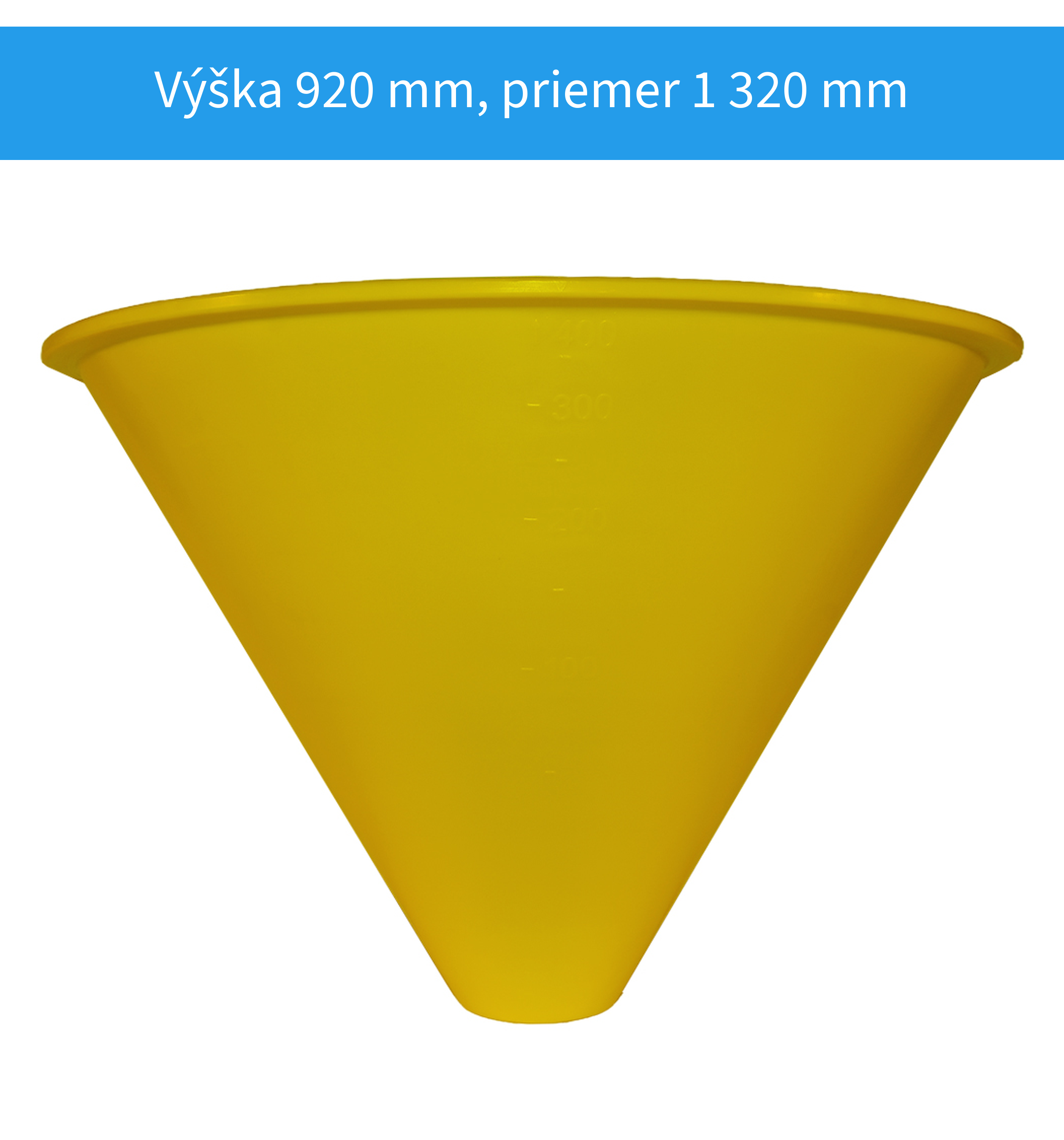 Výška 920 mm, priemer 1 320 mm