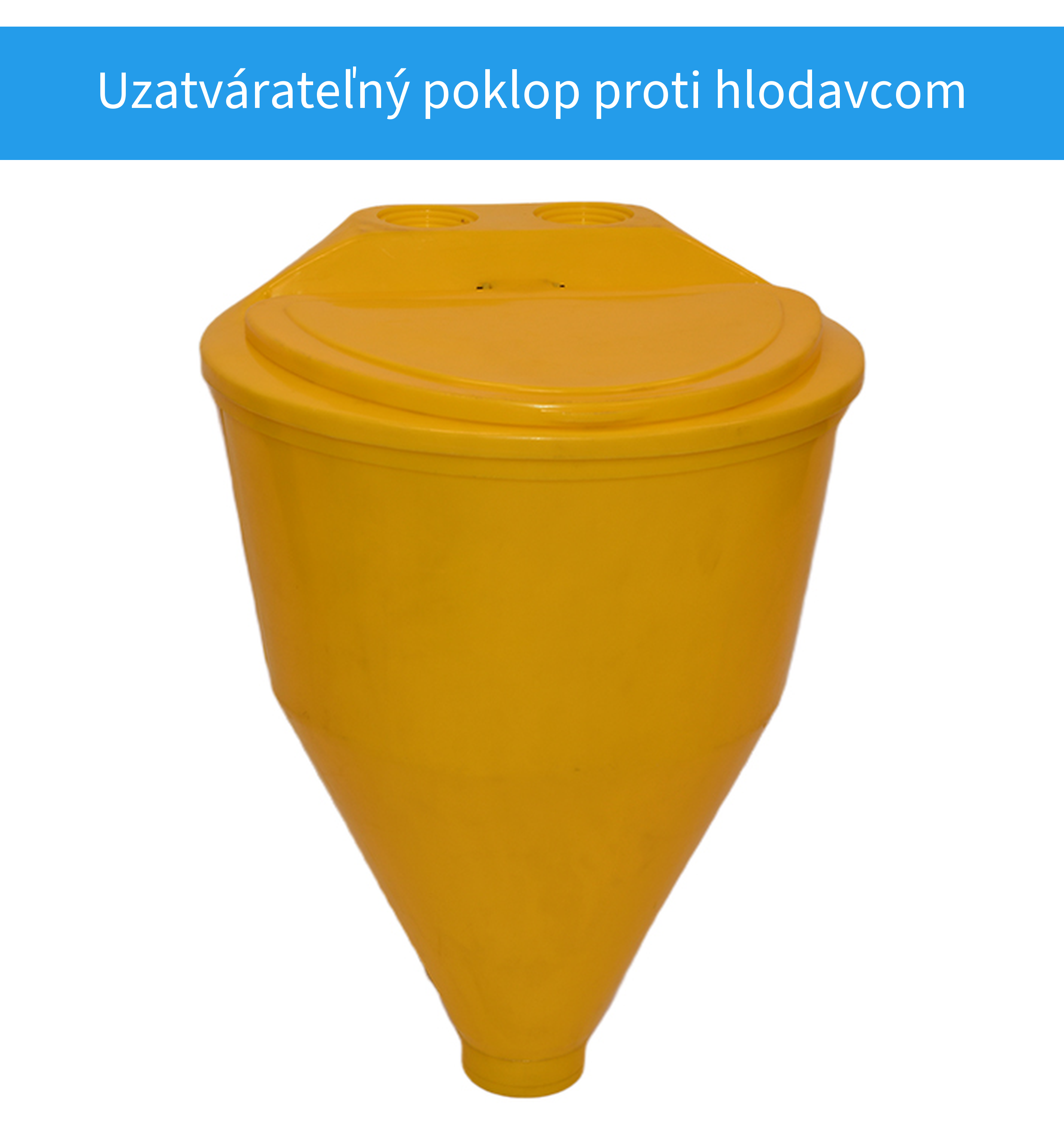Uzatvárateľný lievikový zásobník 100 litrov