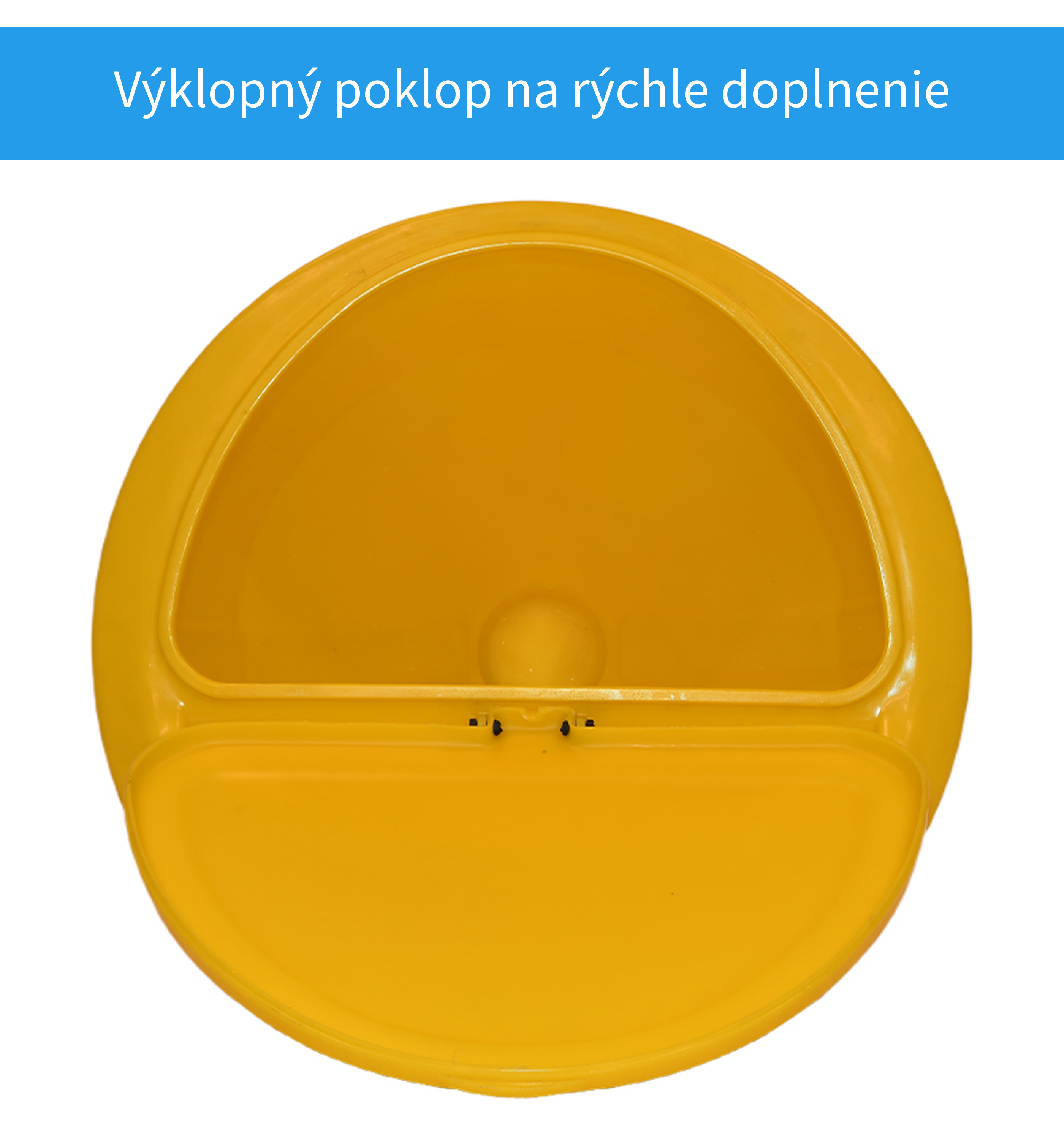 Výklopný poklop lievikového zásobníka