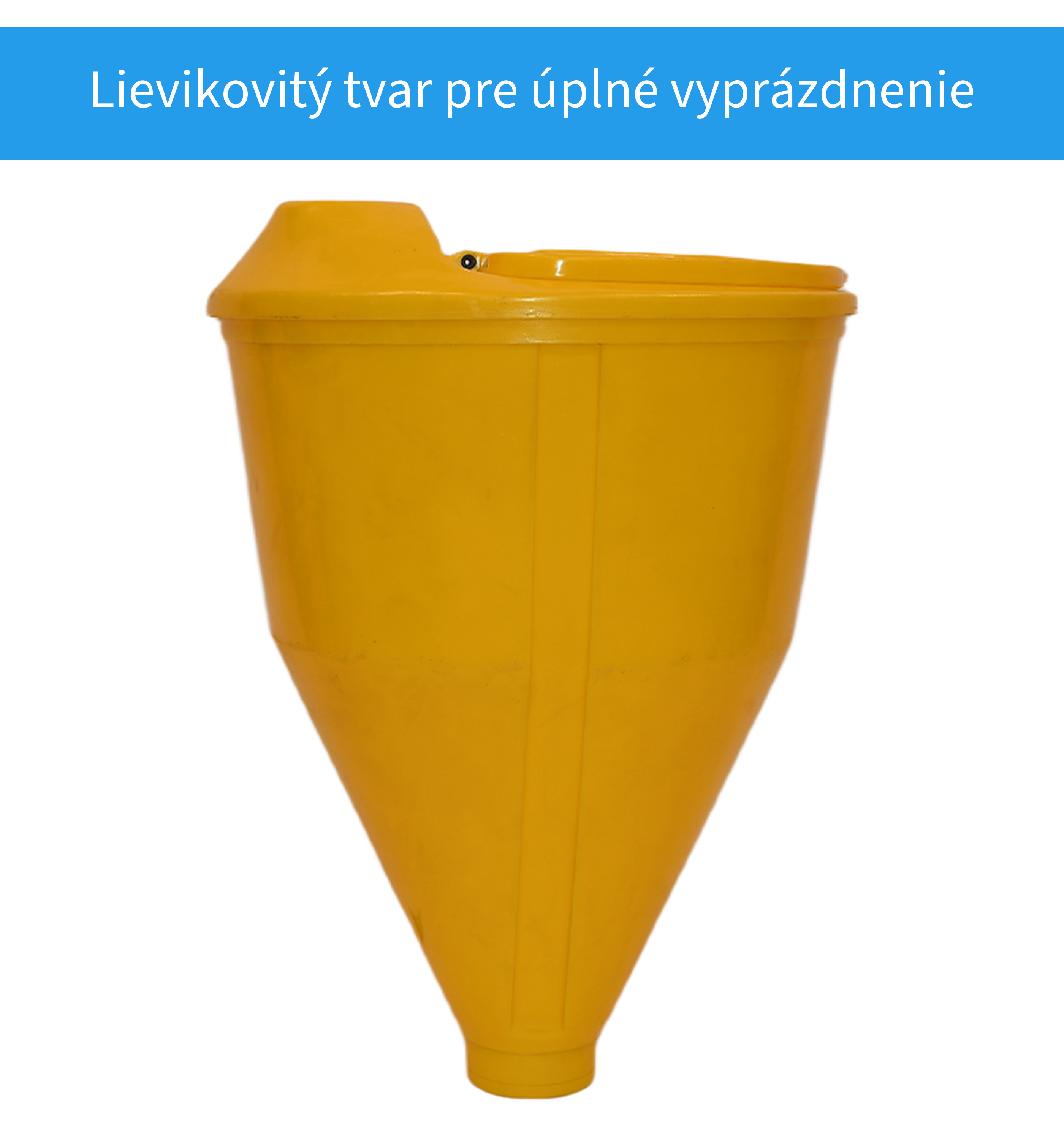 Lievikovitý tvar zásobníka 100 litrov