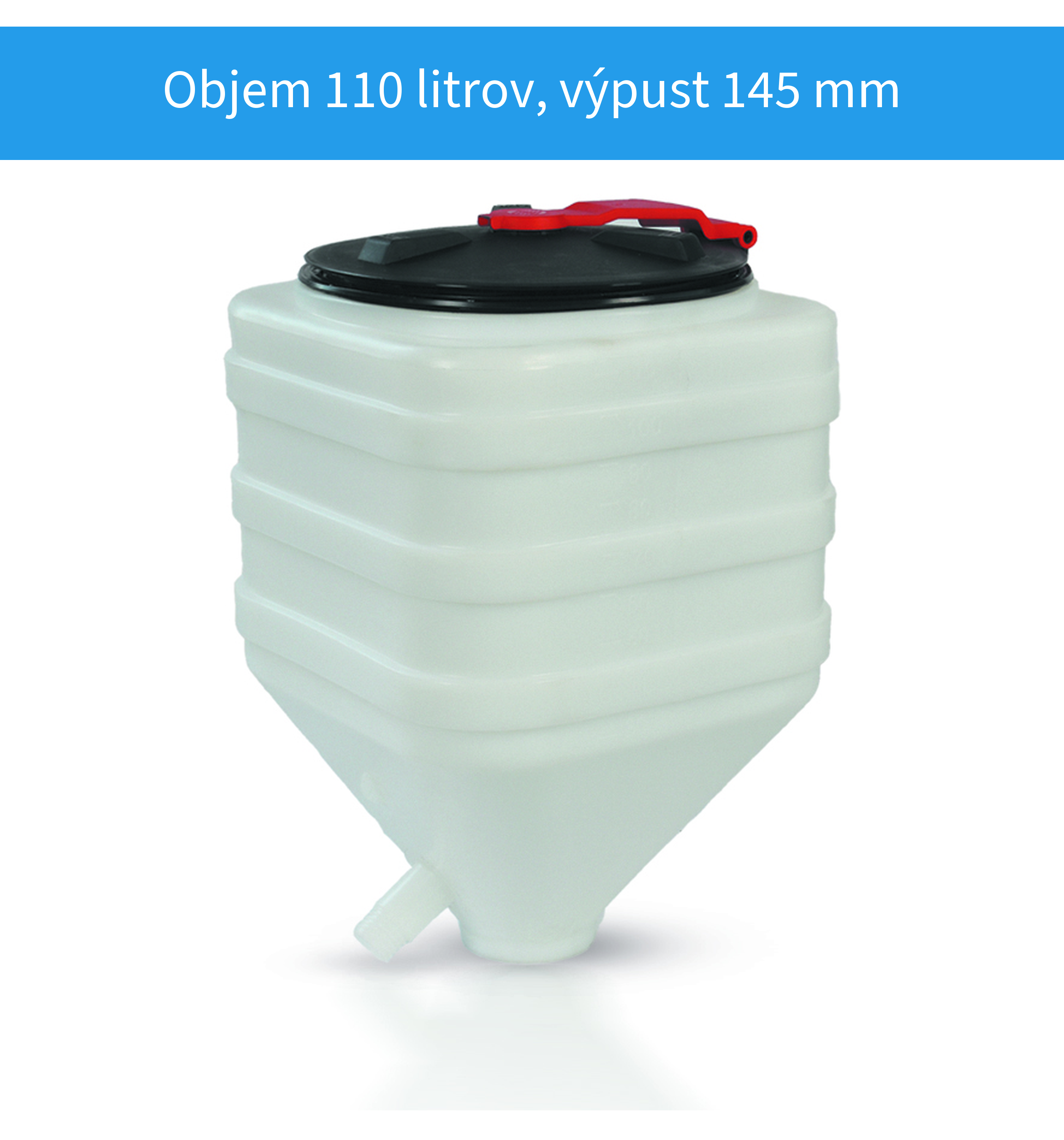 Objem 110 litrov, výpust 145 mm