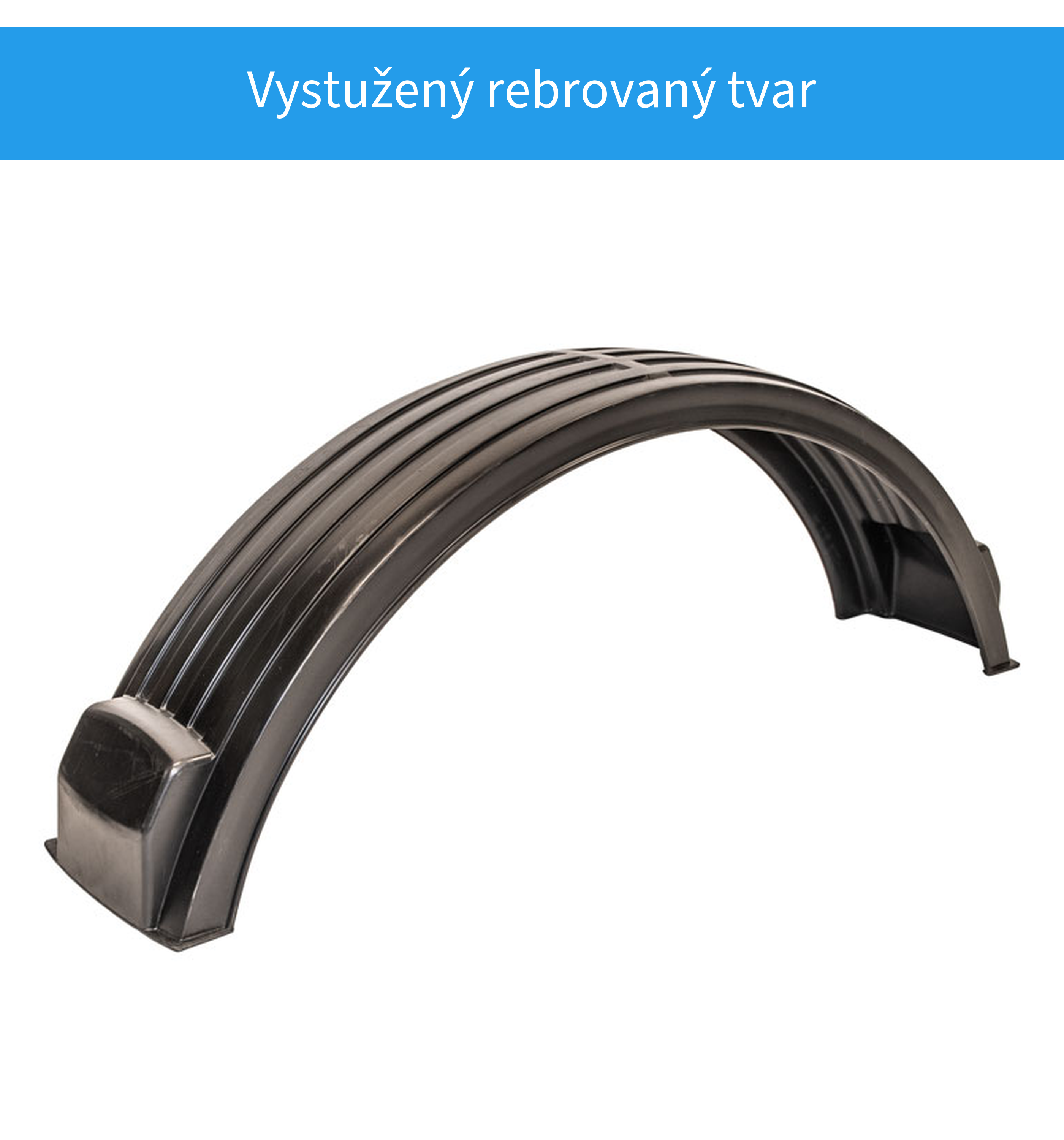Rebrovaný plastový blatník