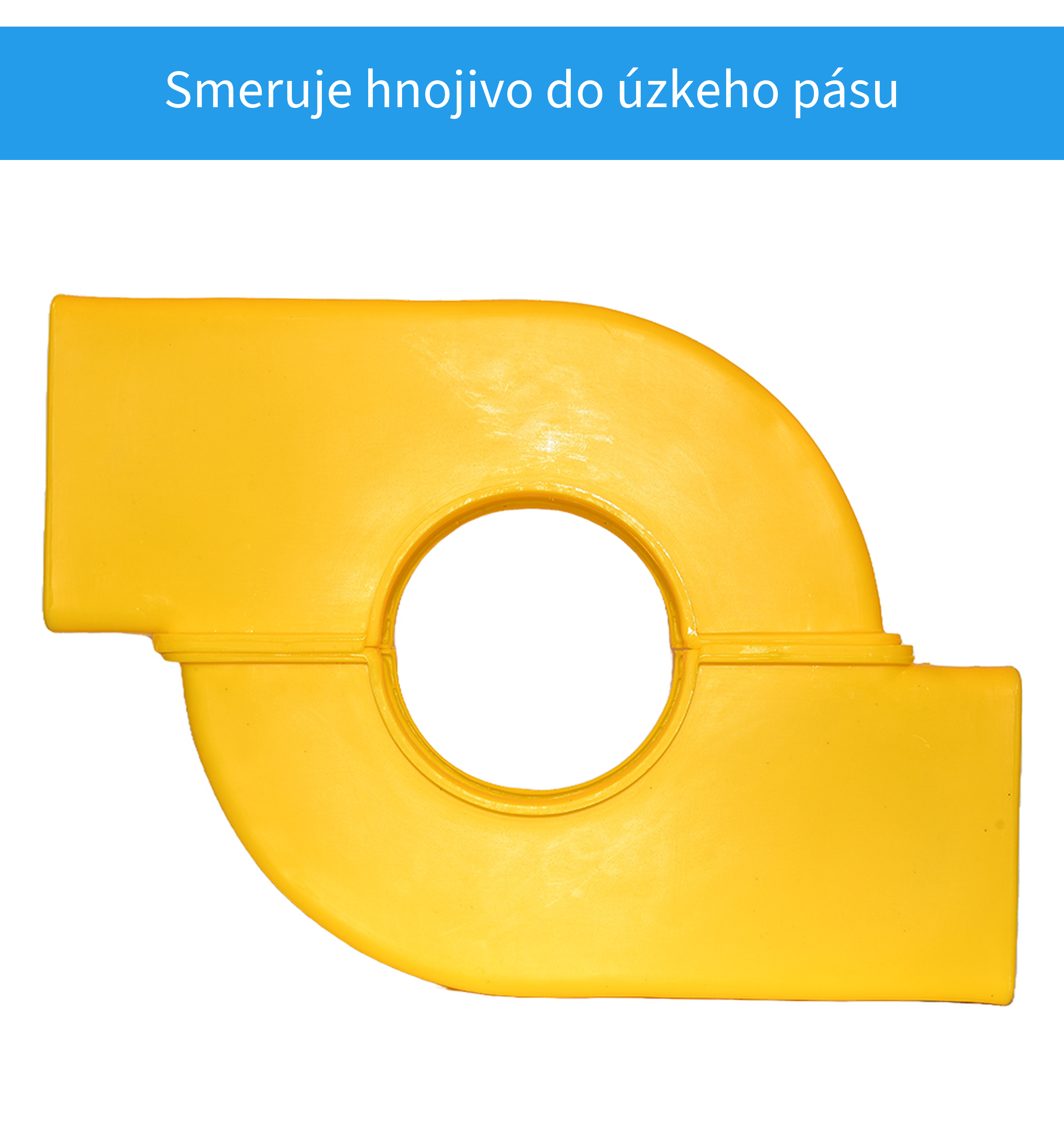 Plastový smerový kryt pre rozmetadlá