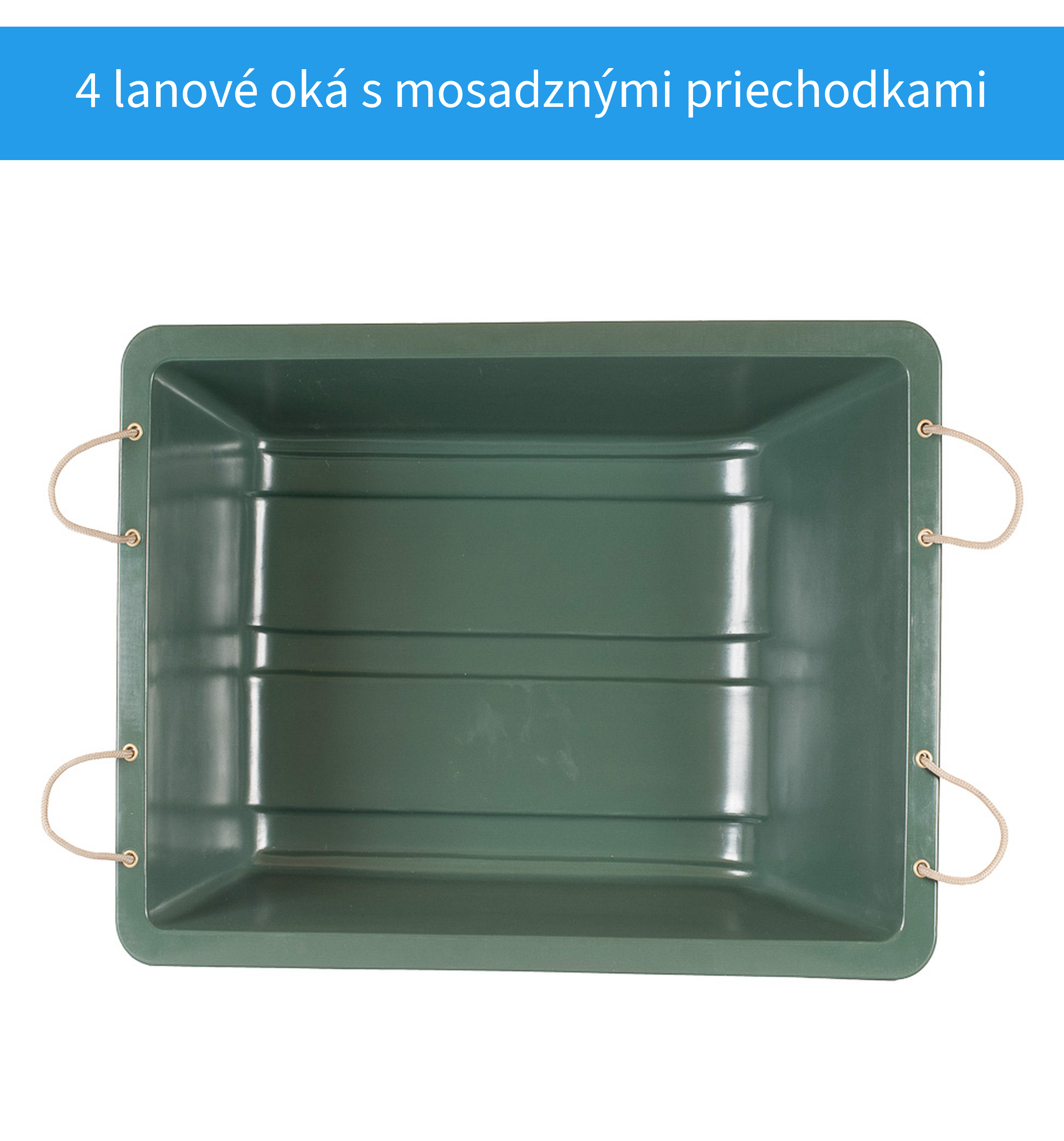 4 lanové oká s mosadznými priechodkami