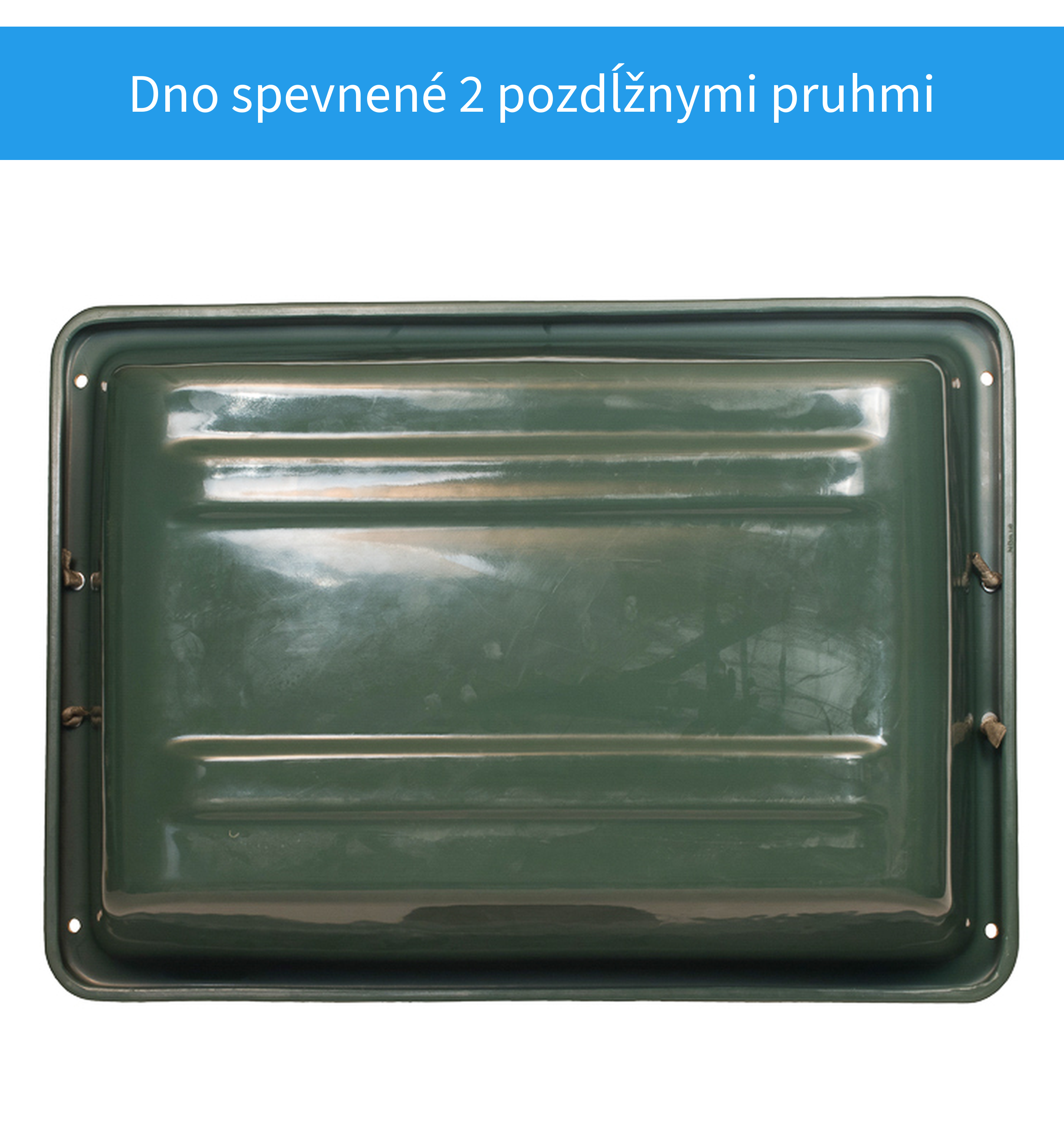 Dno vane spevnené 2 pruhmi