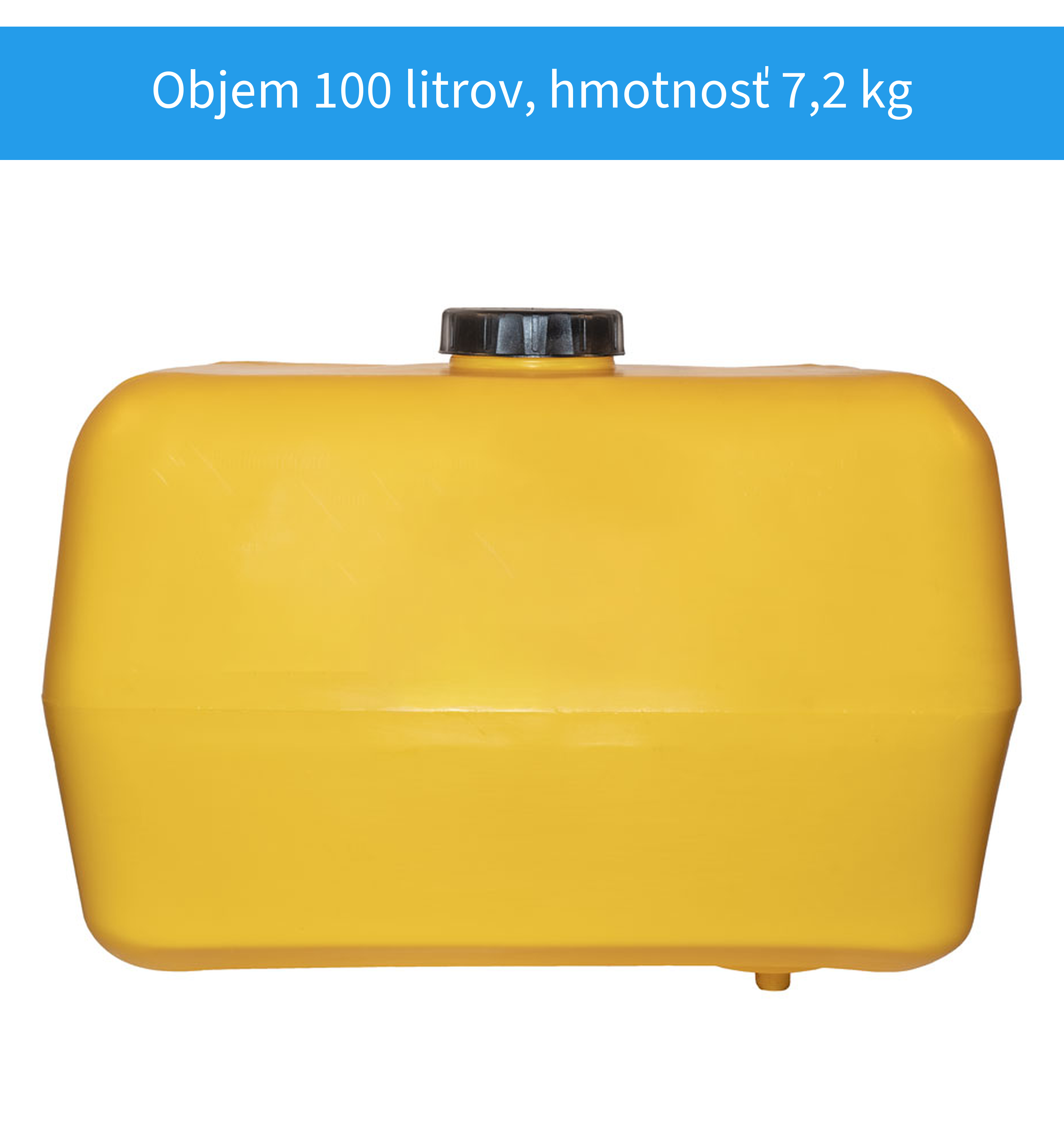 Objem 100 litrov, hmotnosť 7,2 kg