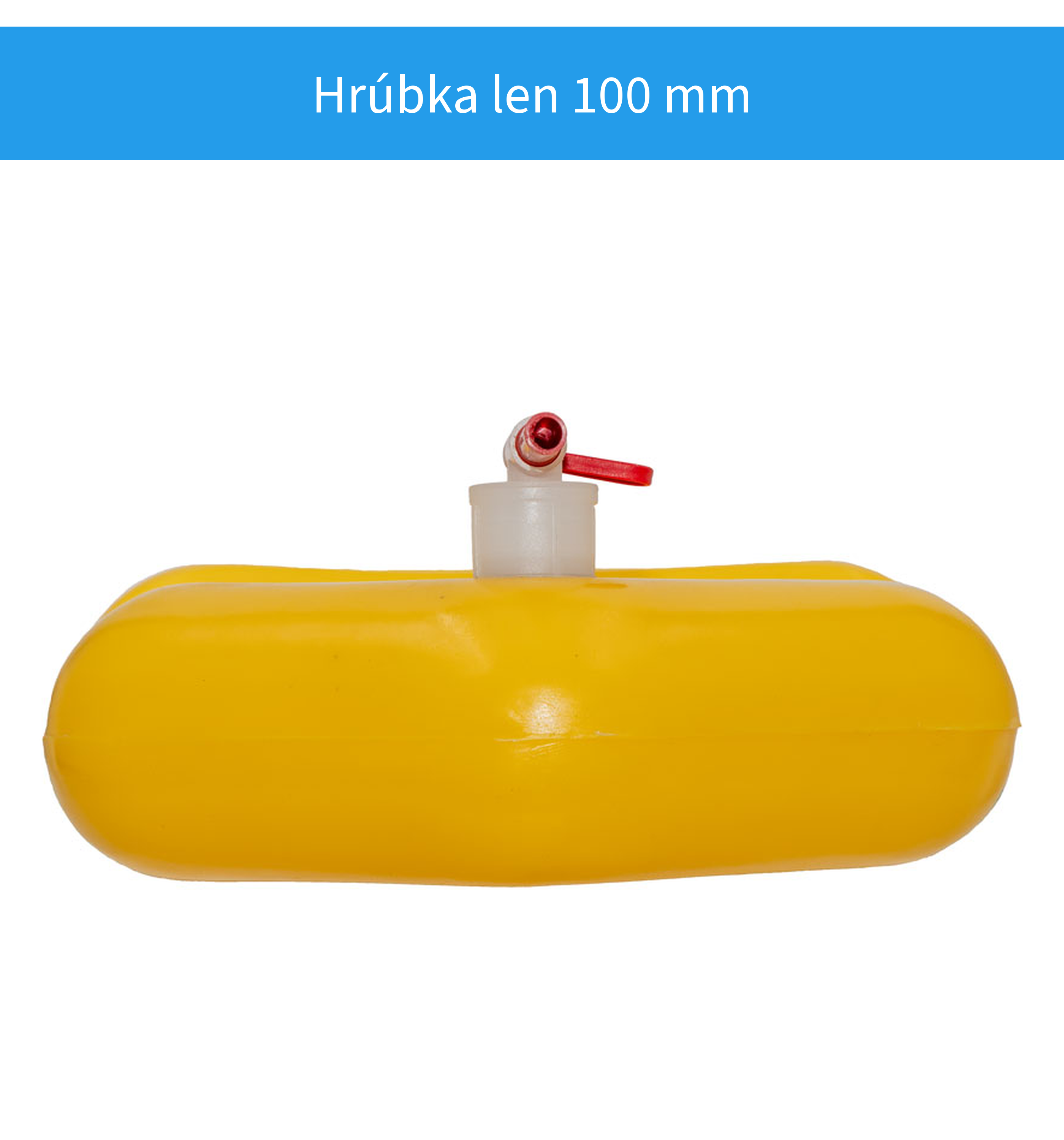 Plochý tvar zásobníka, hrúbka 100 mm