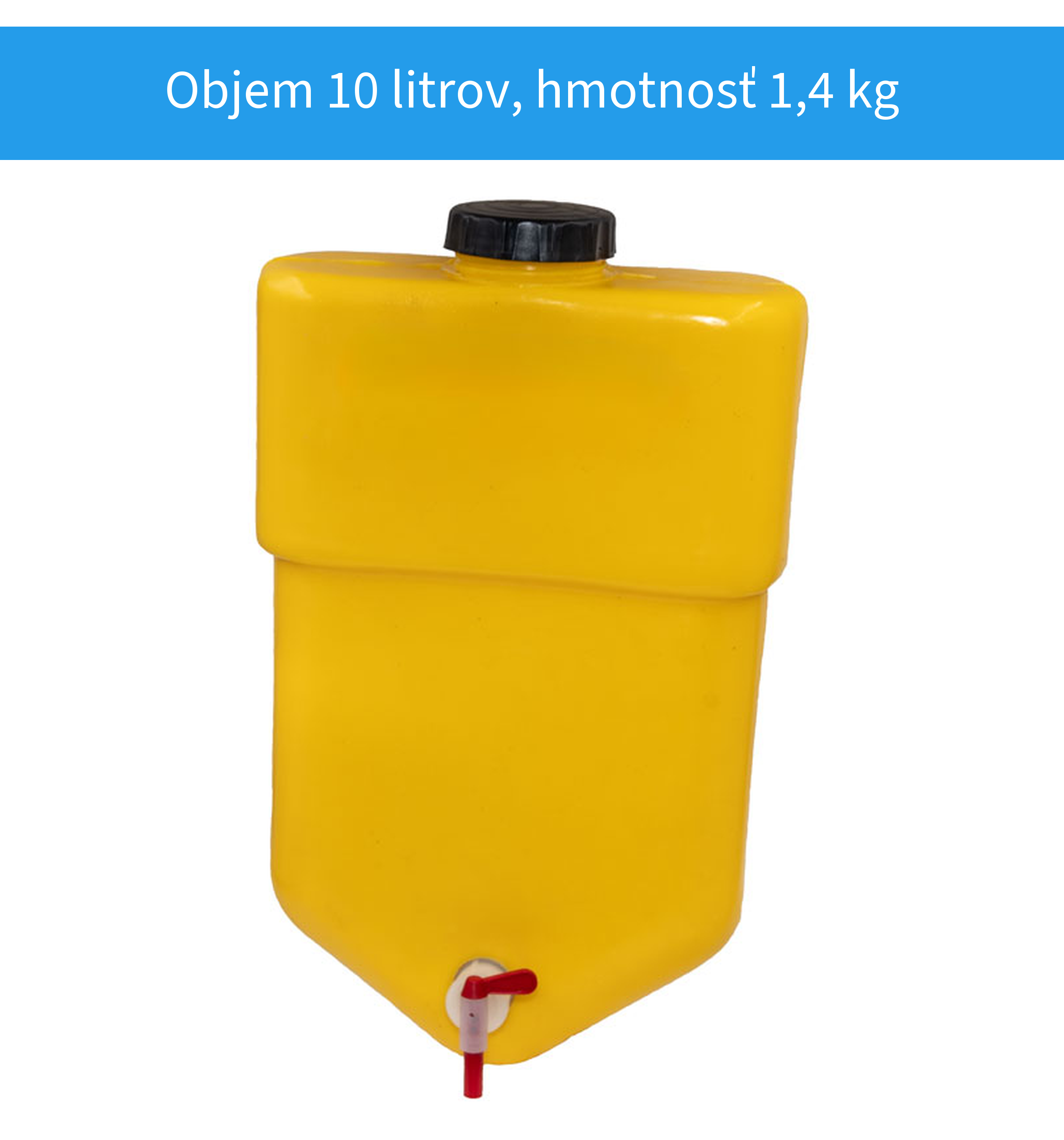 Objem 10 litrov, hmotnosť 1,4 kg