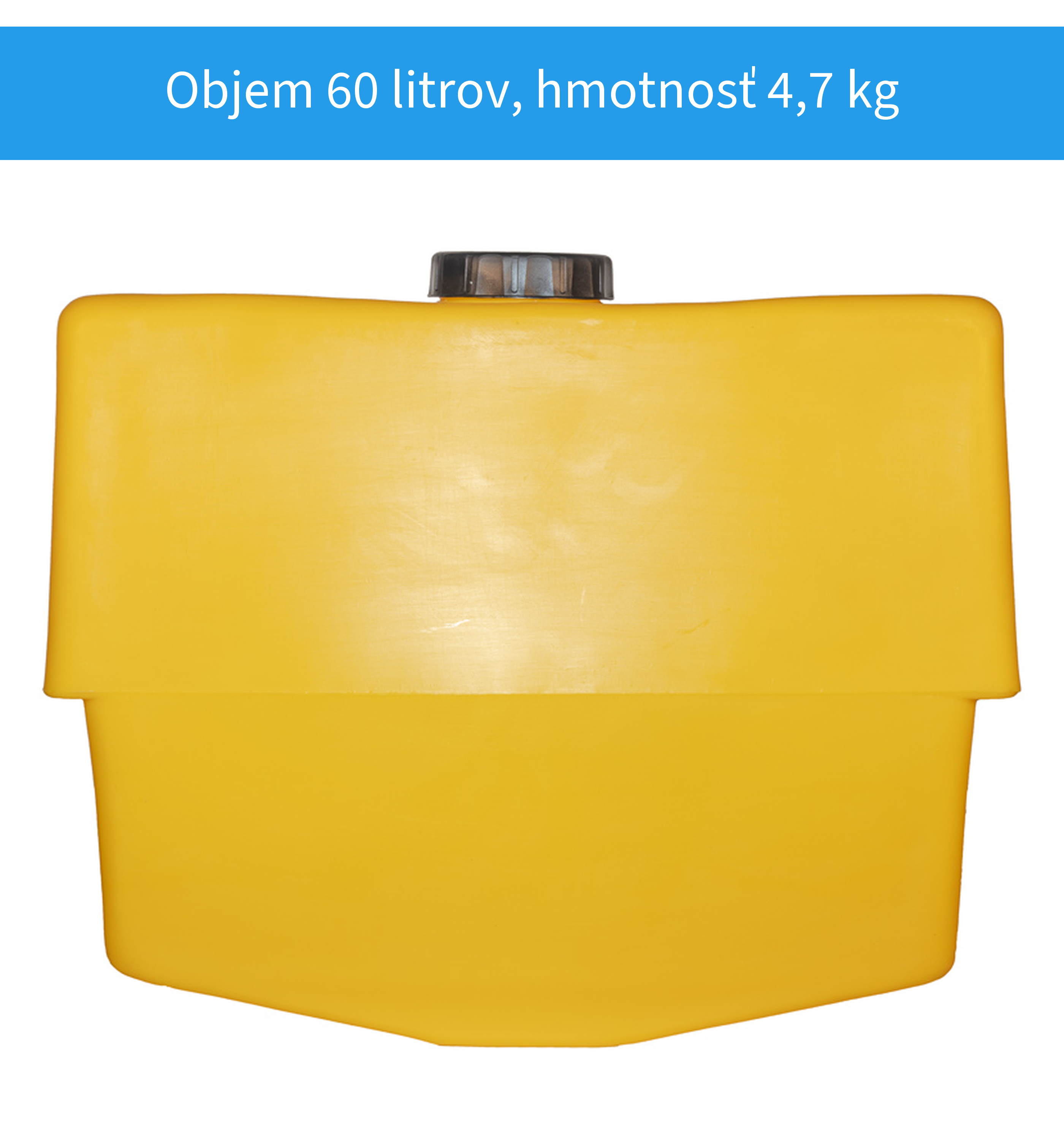 Objem 60 litrov, hmotnosť 4,7 kg