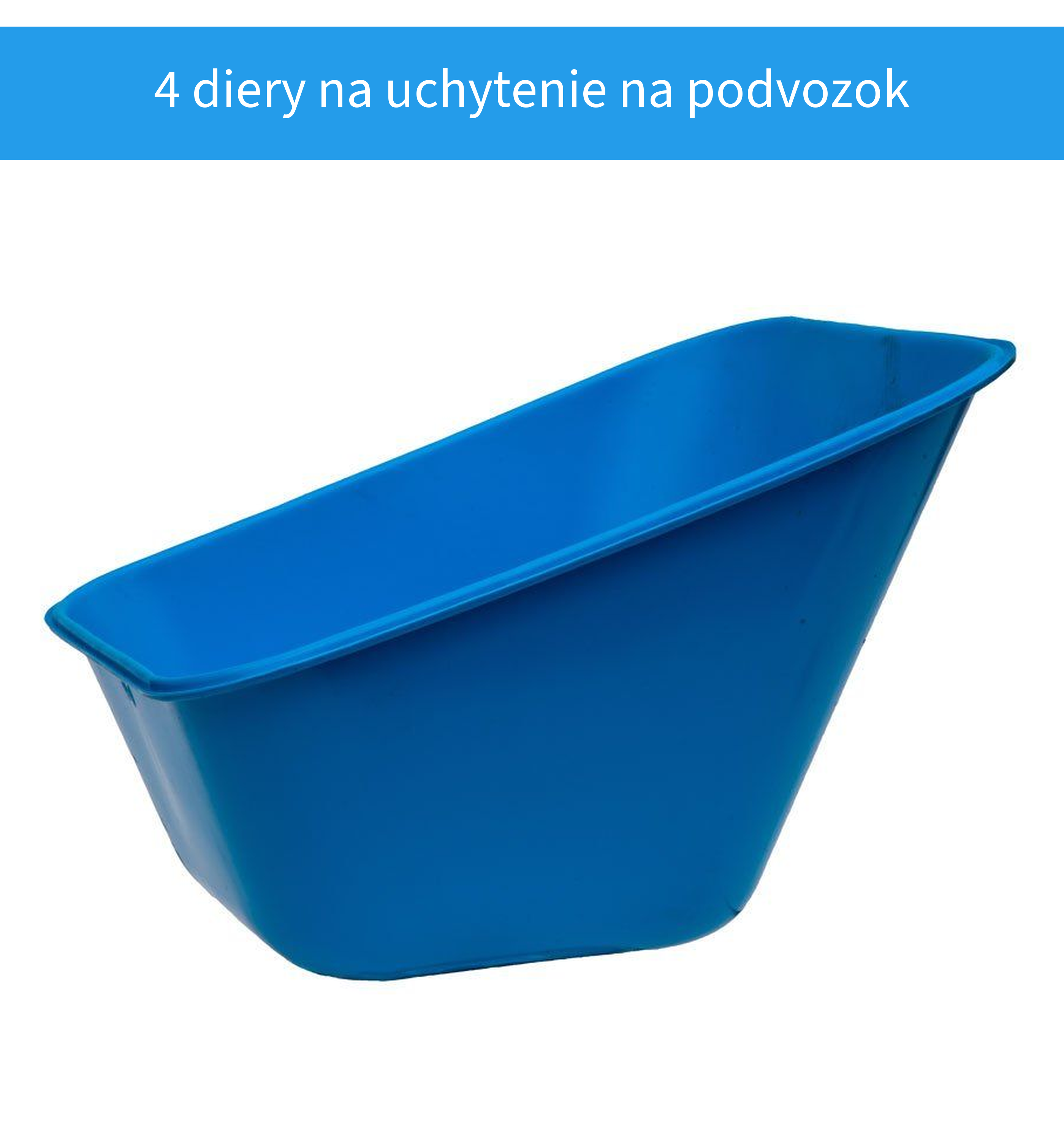Štyri diery na uchytenie korby na podvozok