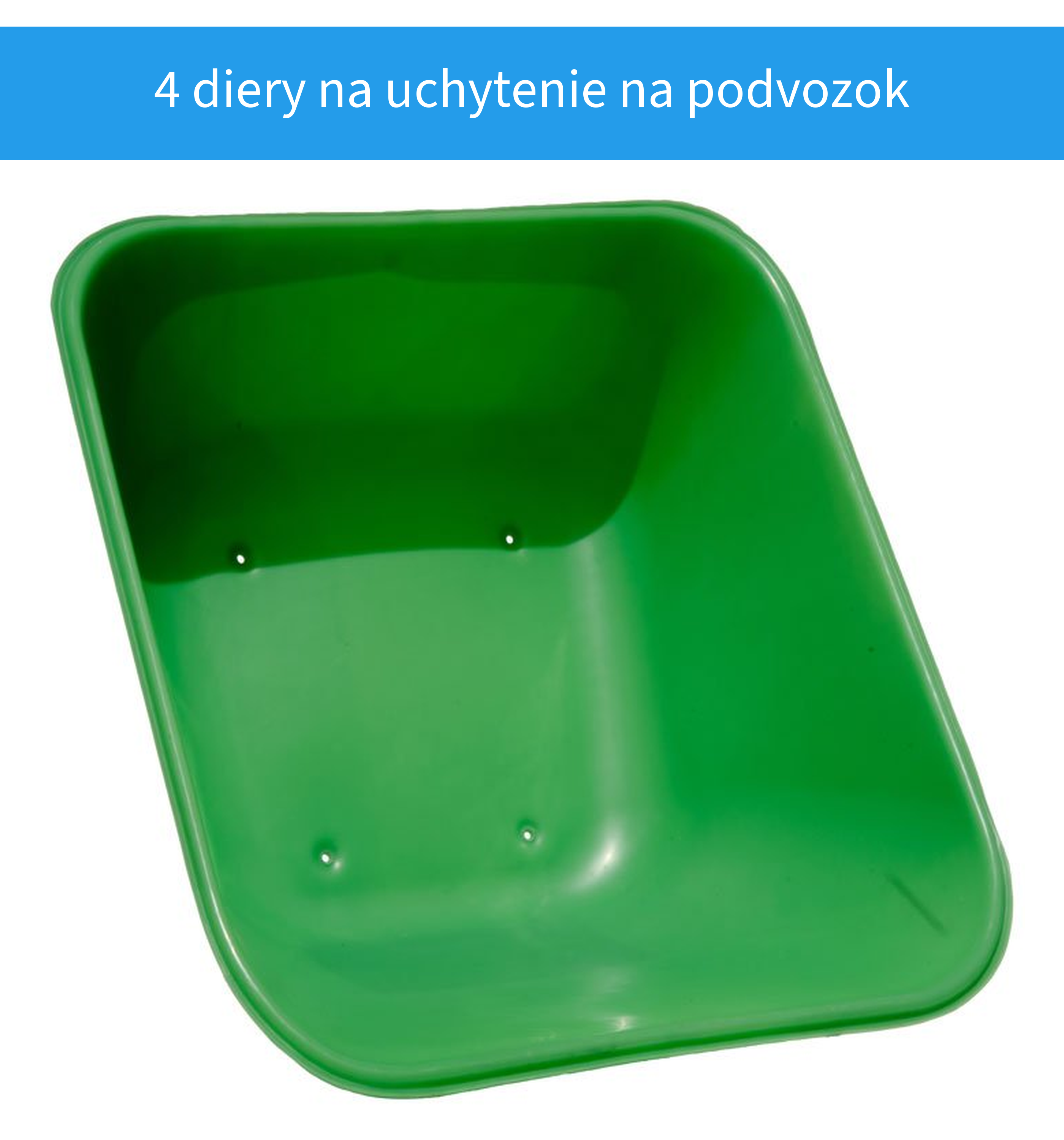 Štyri diery na uchytenie korby na podvozok