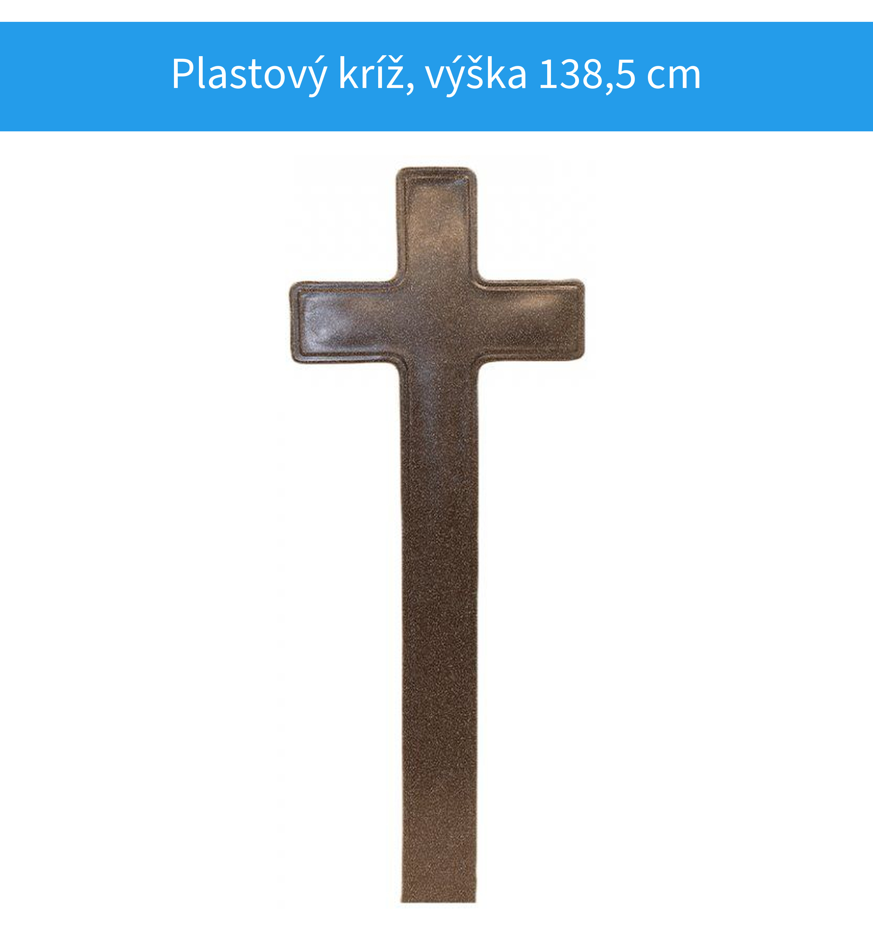 Plastový kríž hnedý pieskovec výška 138,5 cm