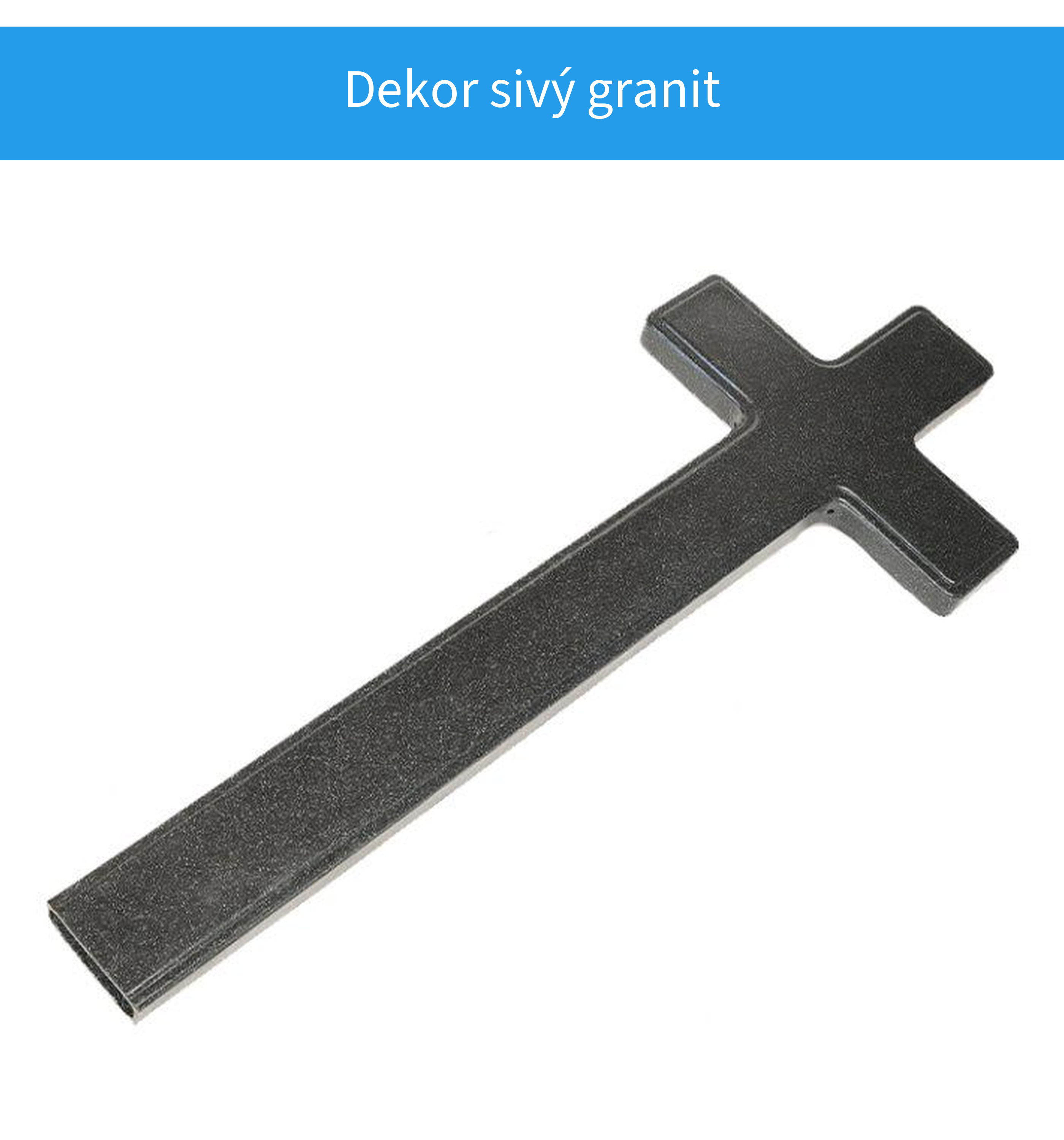 Dekor sivý granit na plastovom kríži