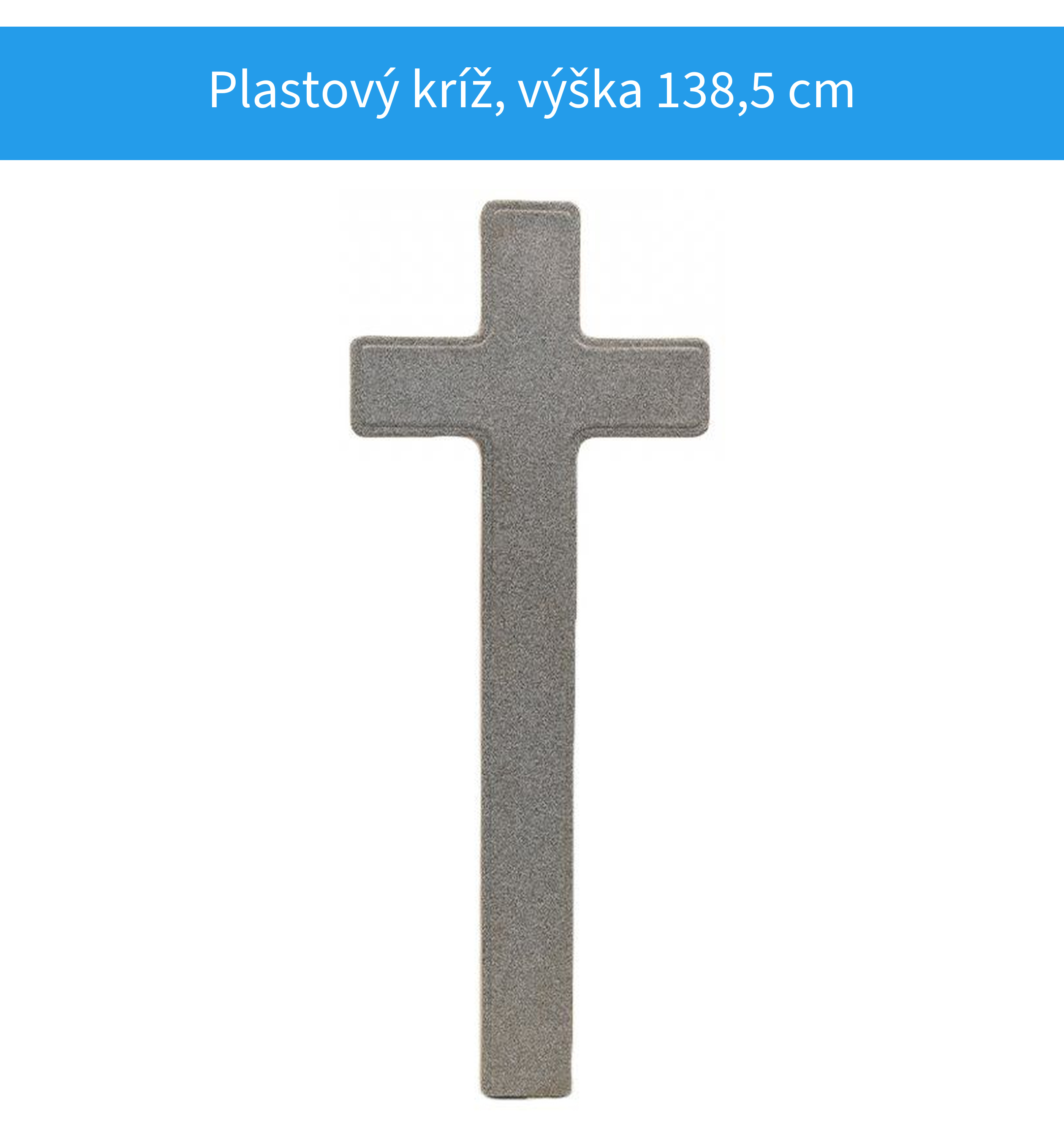 Plastový kríž svetlý granit výška 138,5 cm