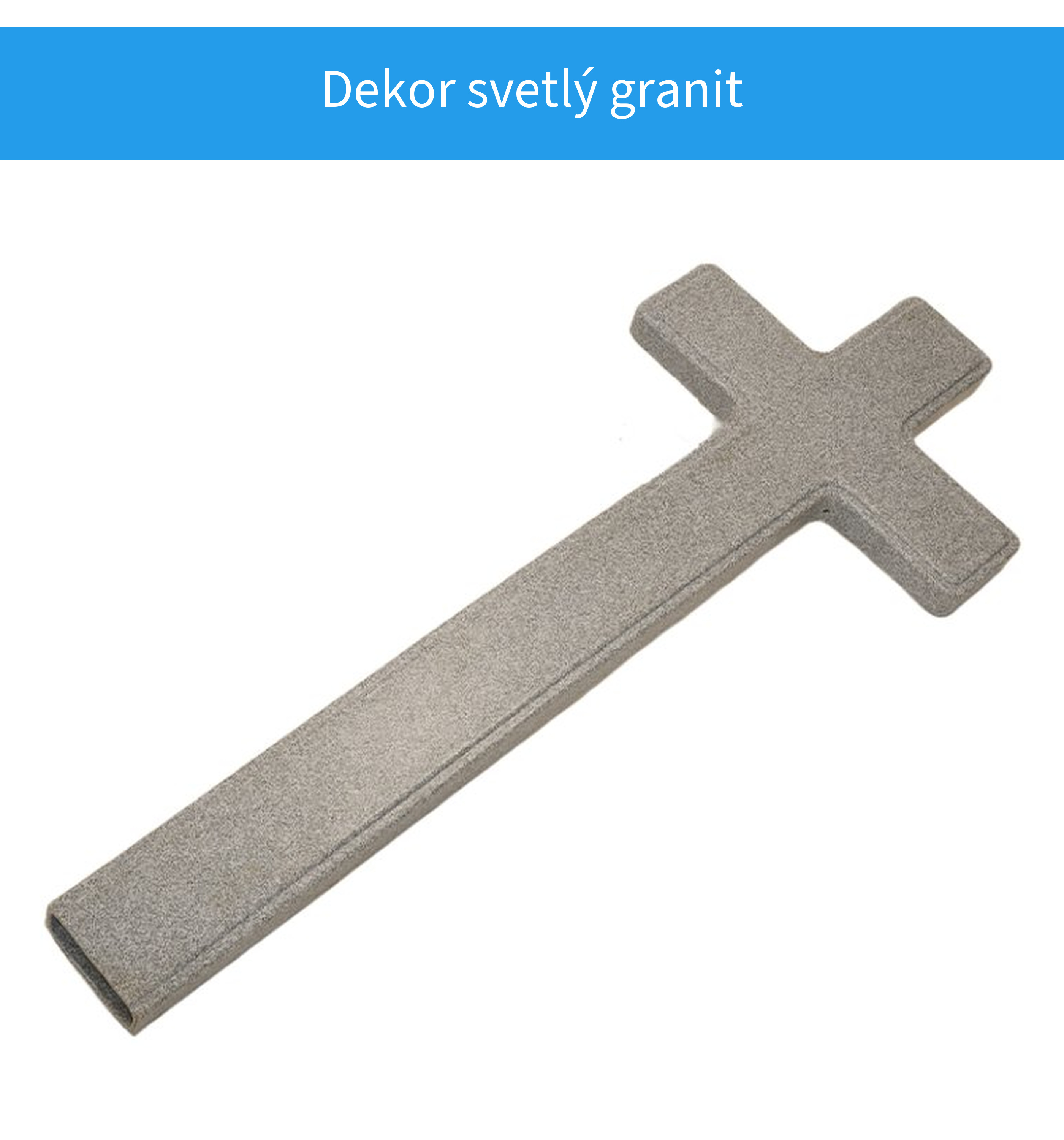 Dekor svetlý granit na plastovom kríži