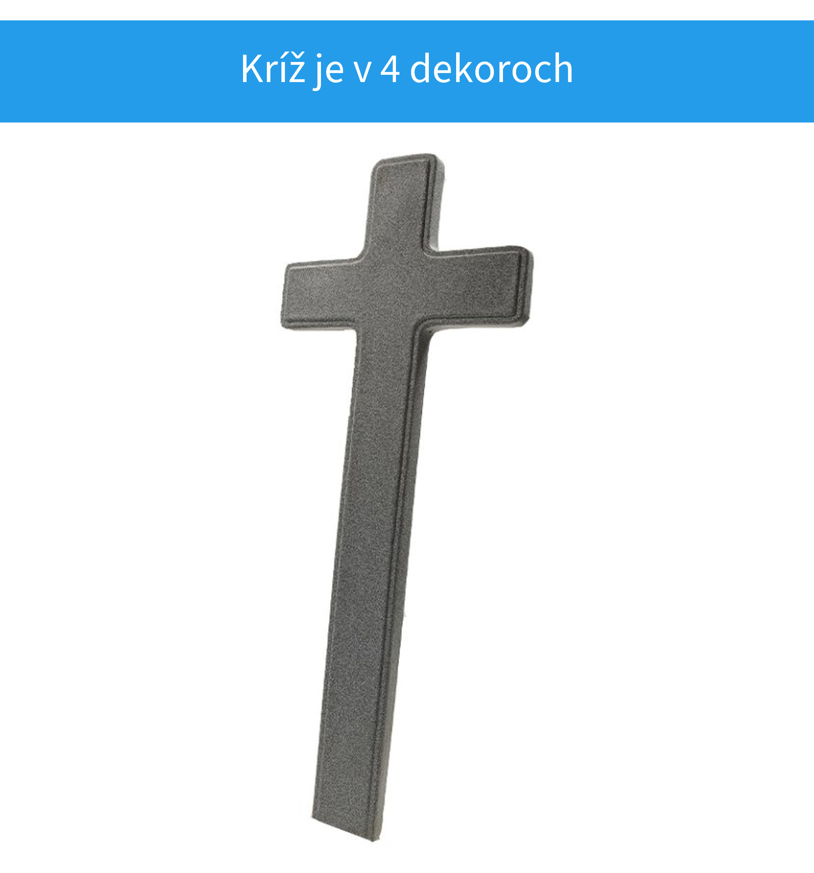 Plastový kríž v 4 dekoroch