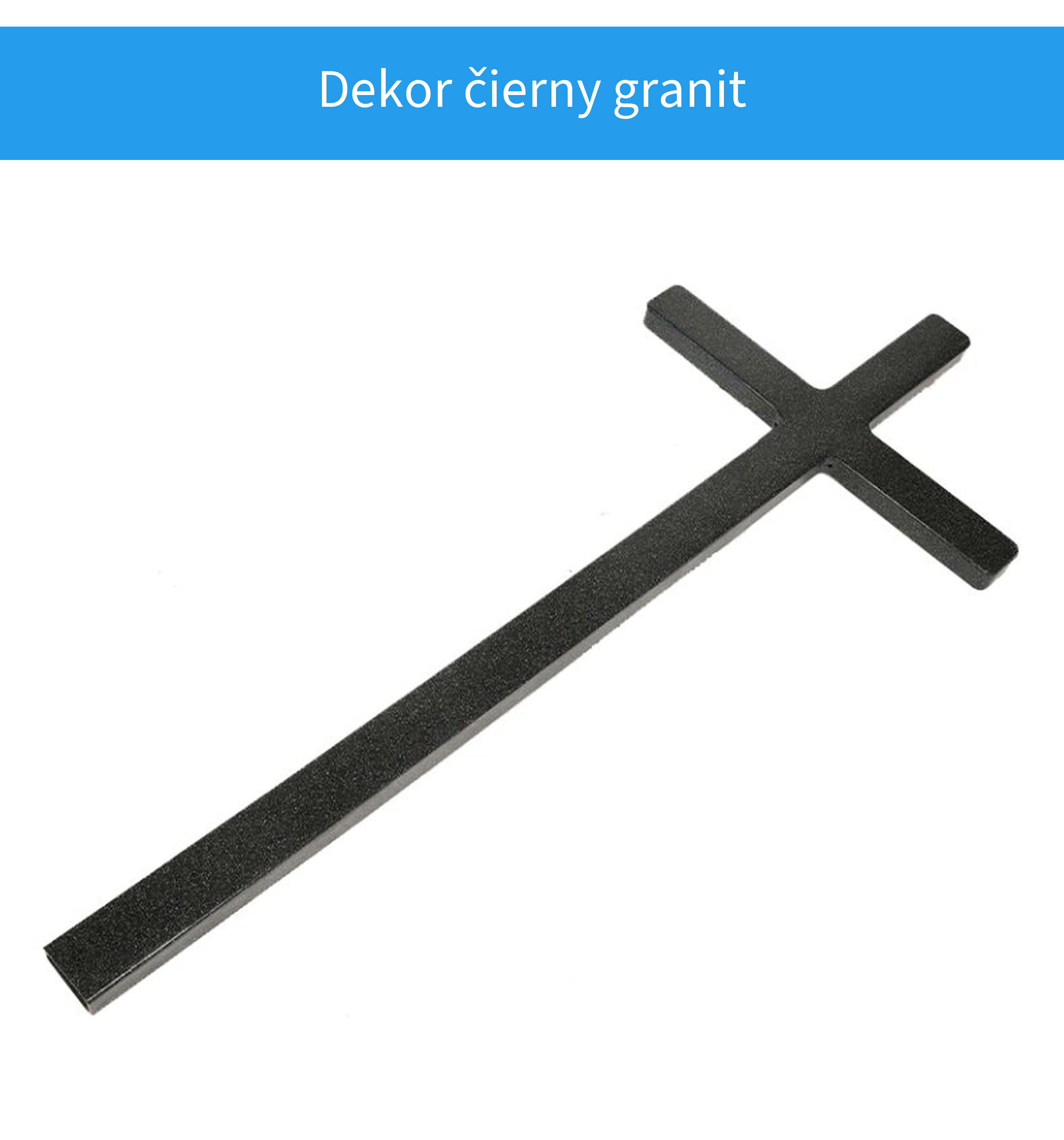 Dekor čierny granit na plastovom kríži