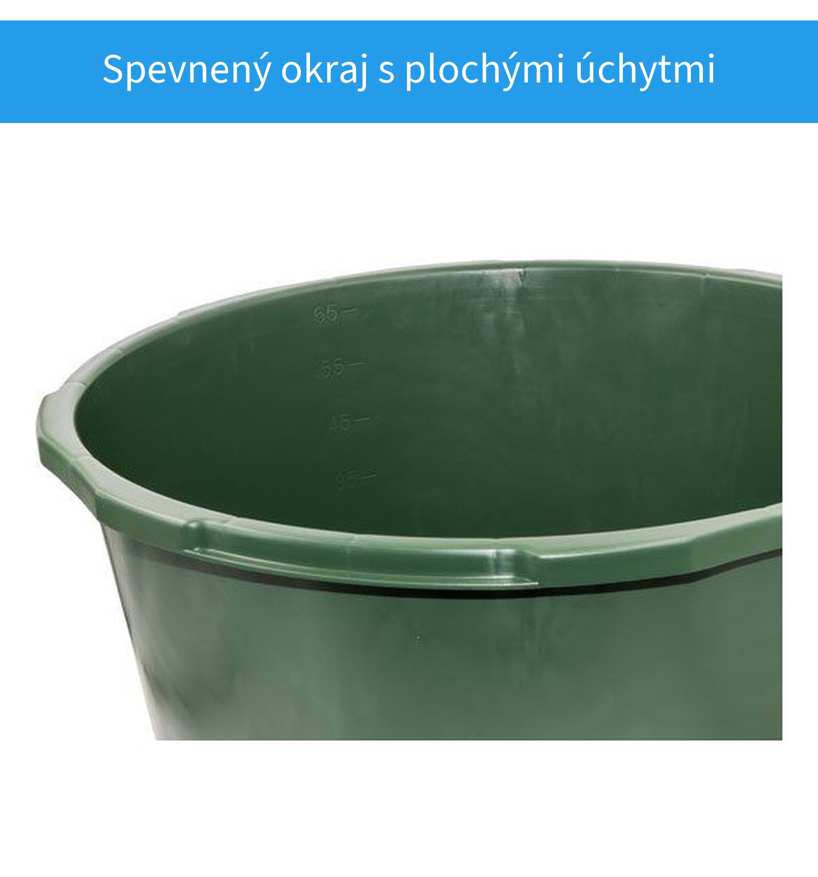 Spevnený okraj s úchytmi