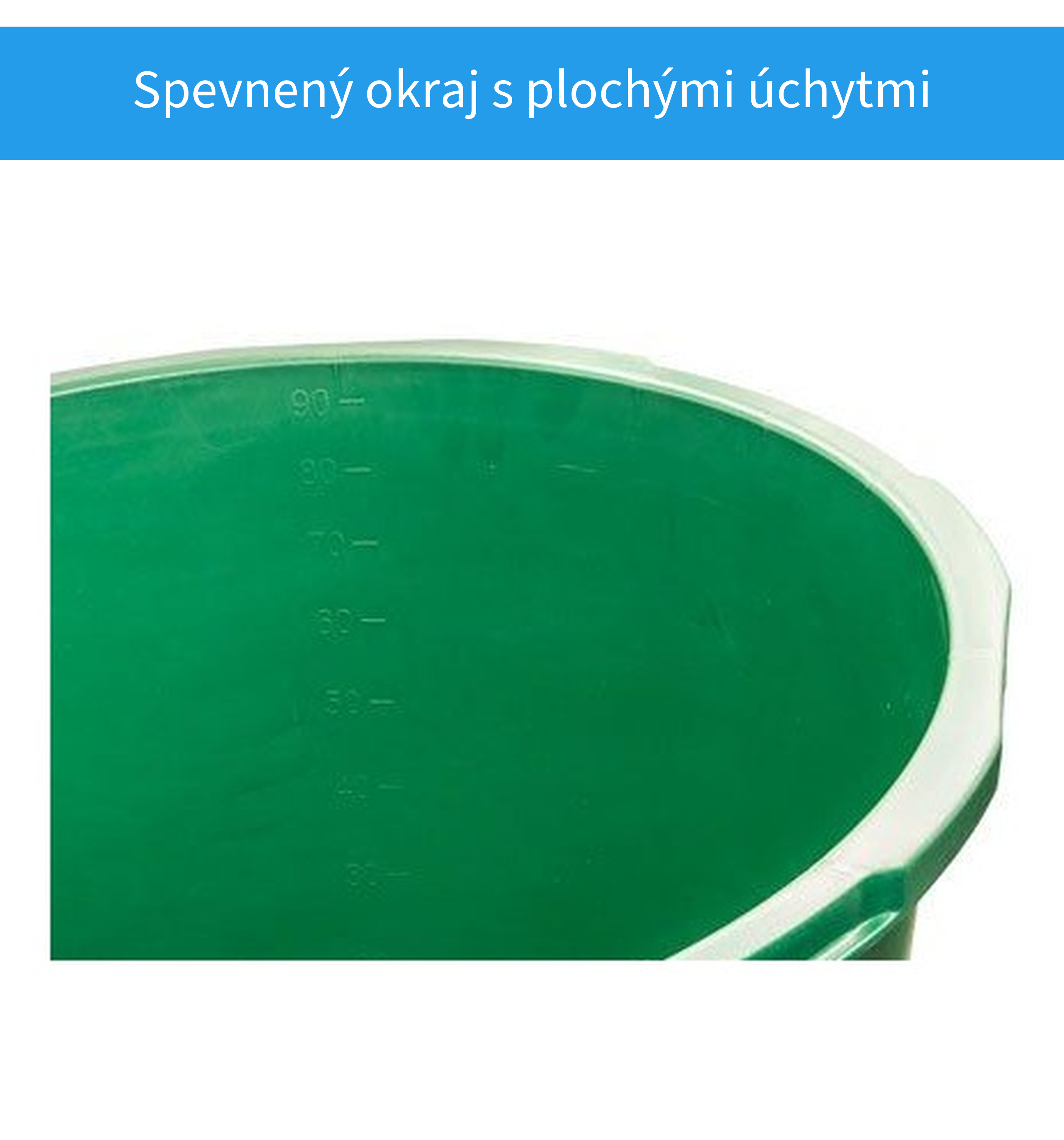 Spevnený okraj s úchytmi