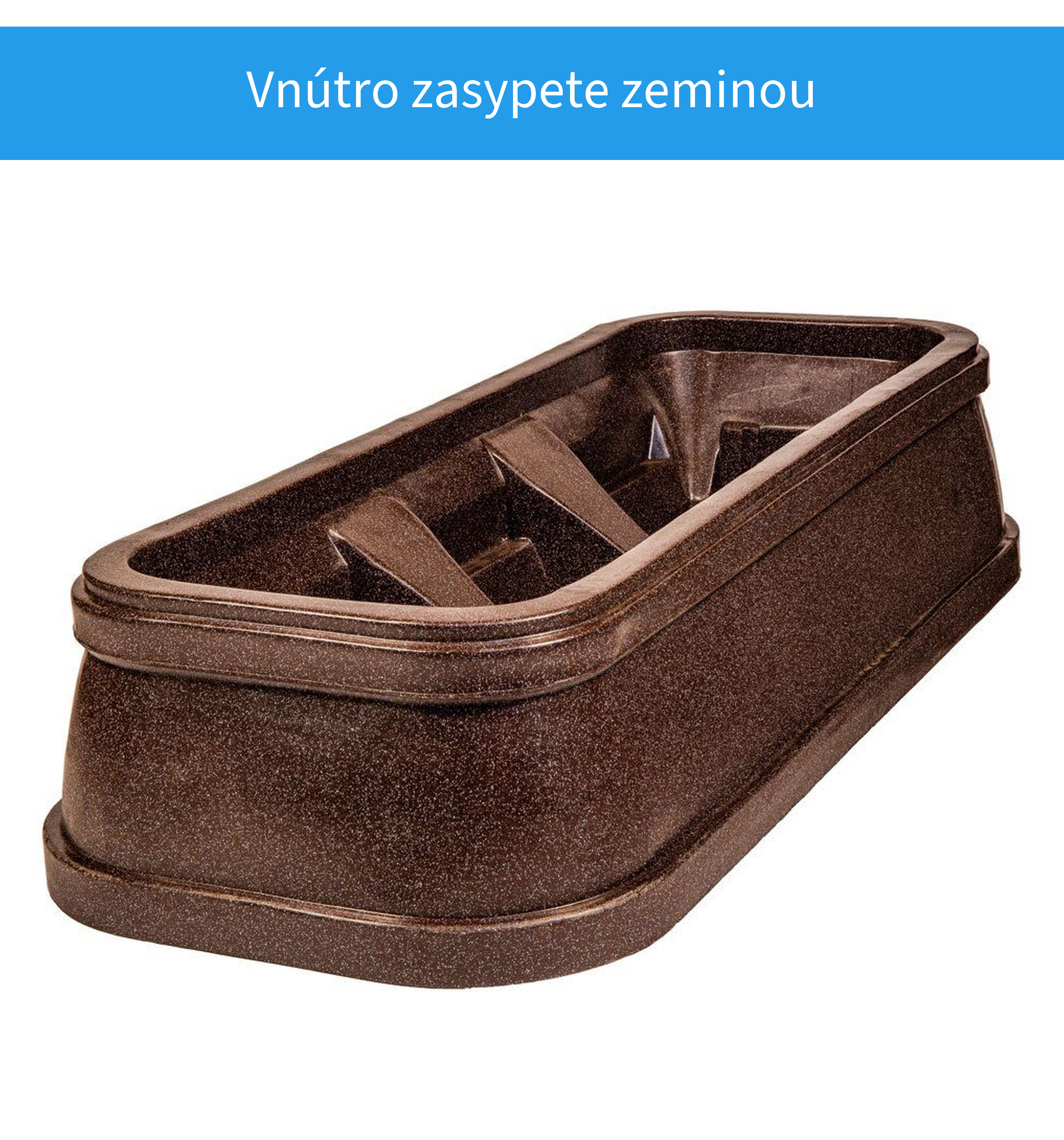 Vnútro náhrobku na zasypanie zeminou