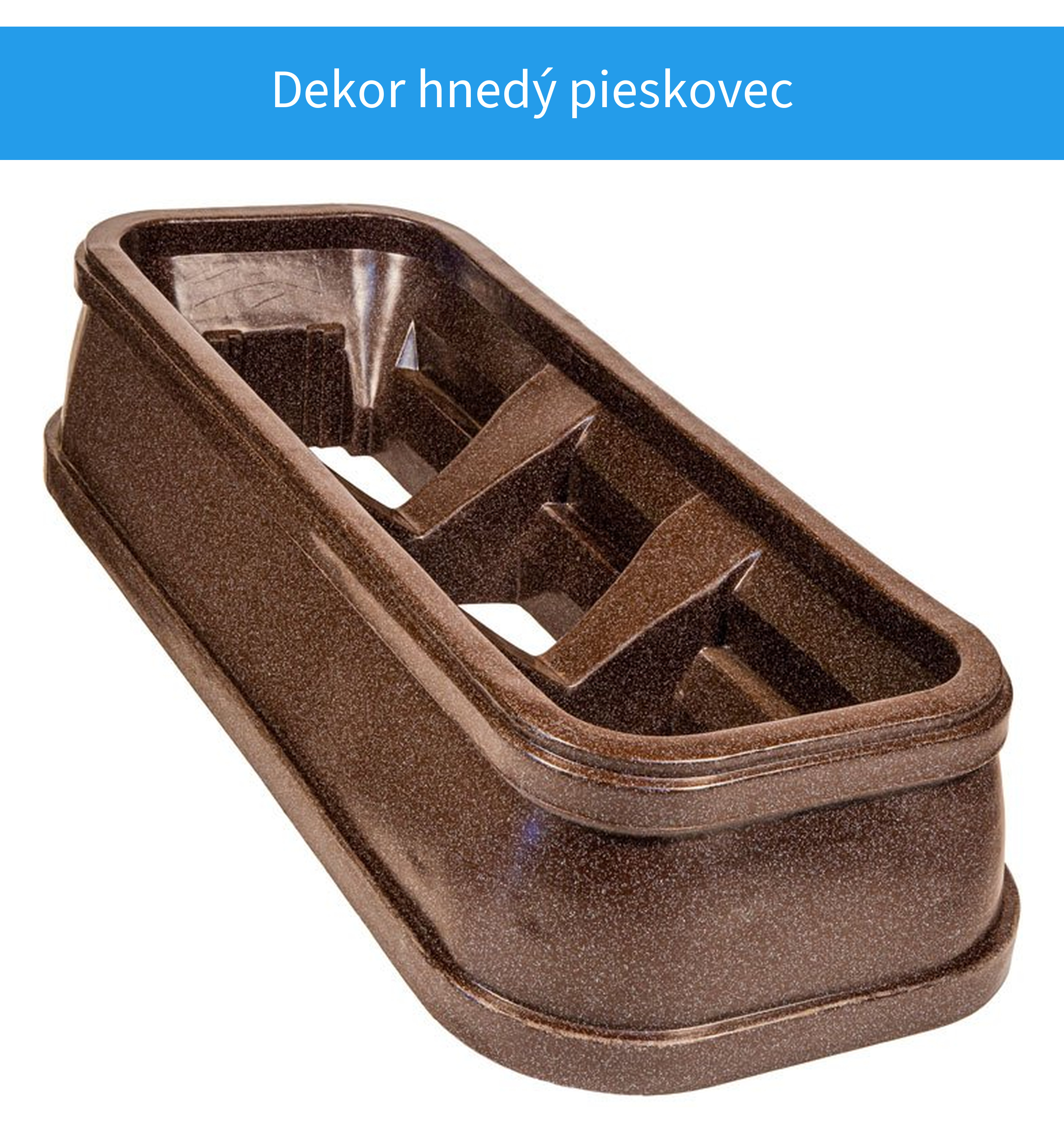 Dekor hnedý pieskovec na plastovom náhrobku