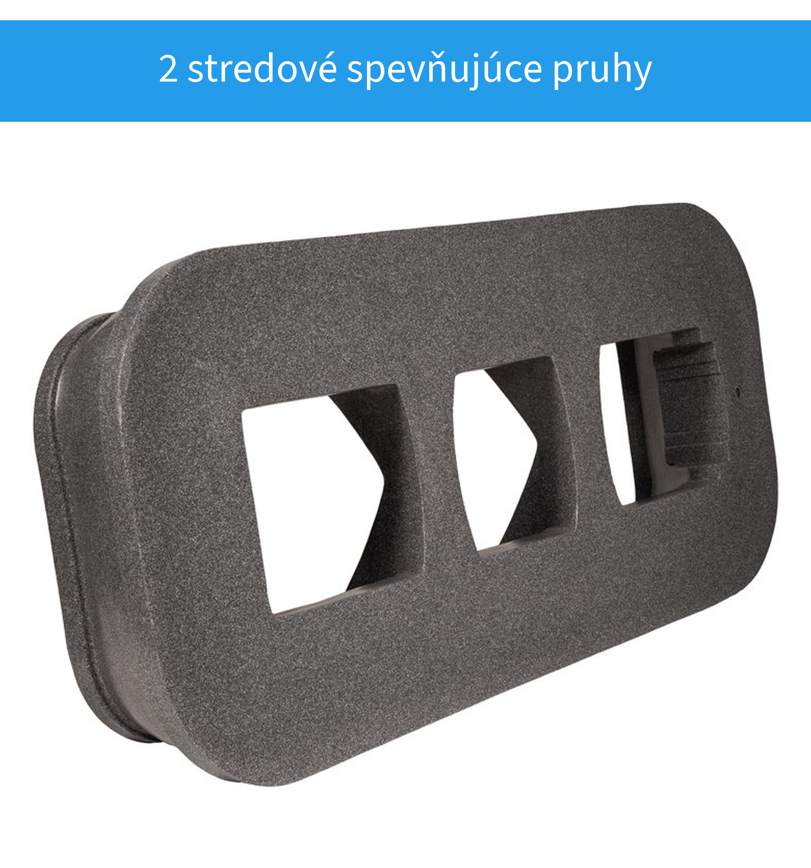 Dva stredové spevňujúce pruhy náhrobku