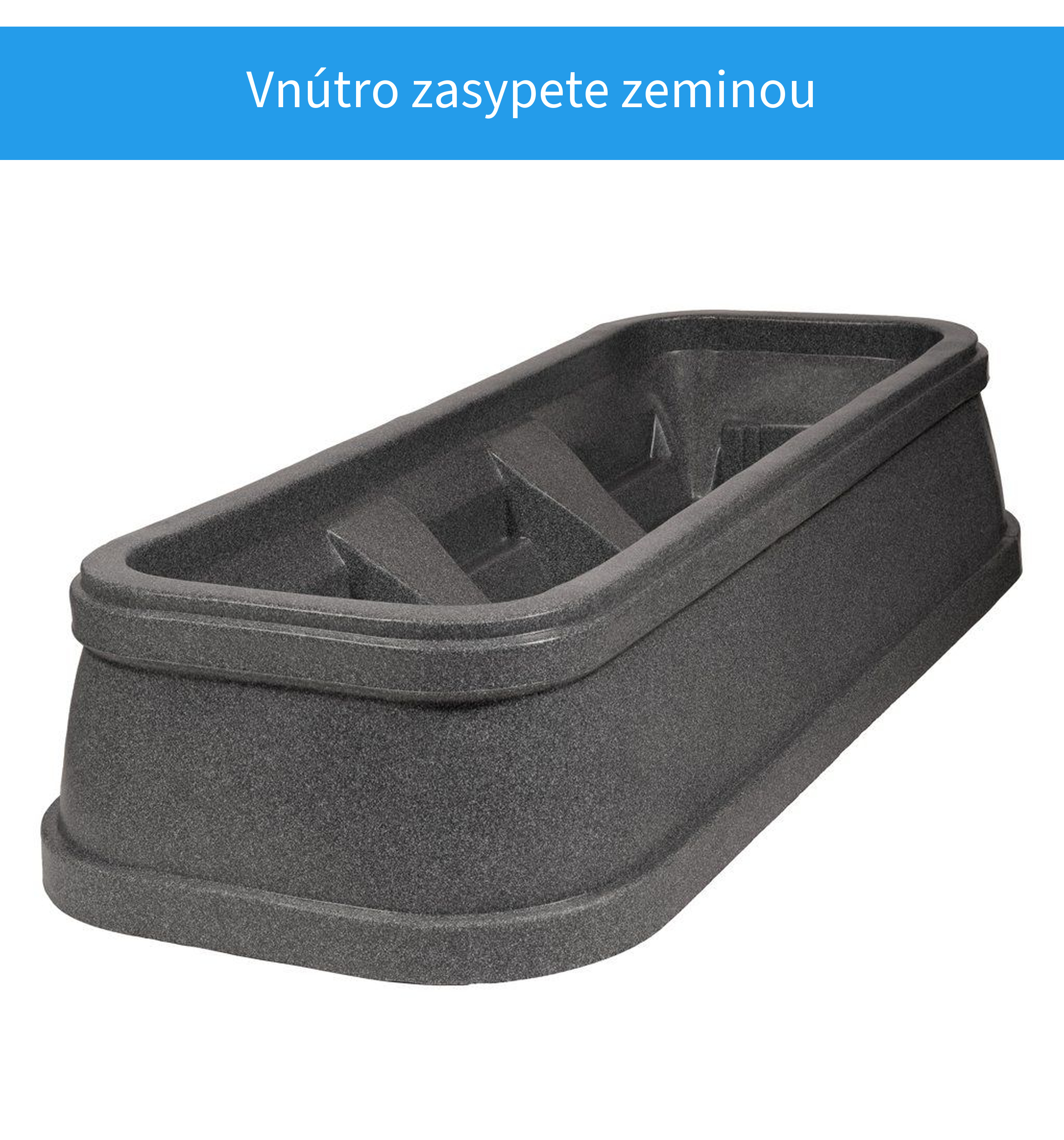 Vnútro náhrobku na zasypanie zeminou