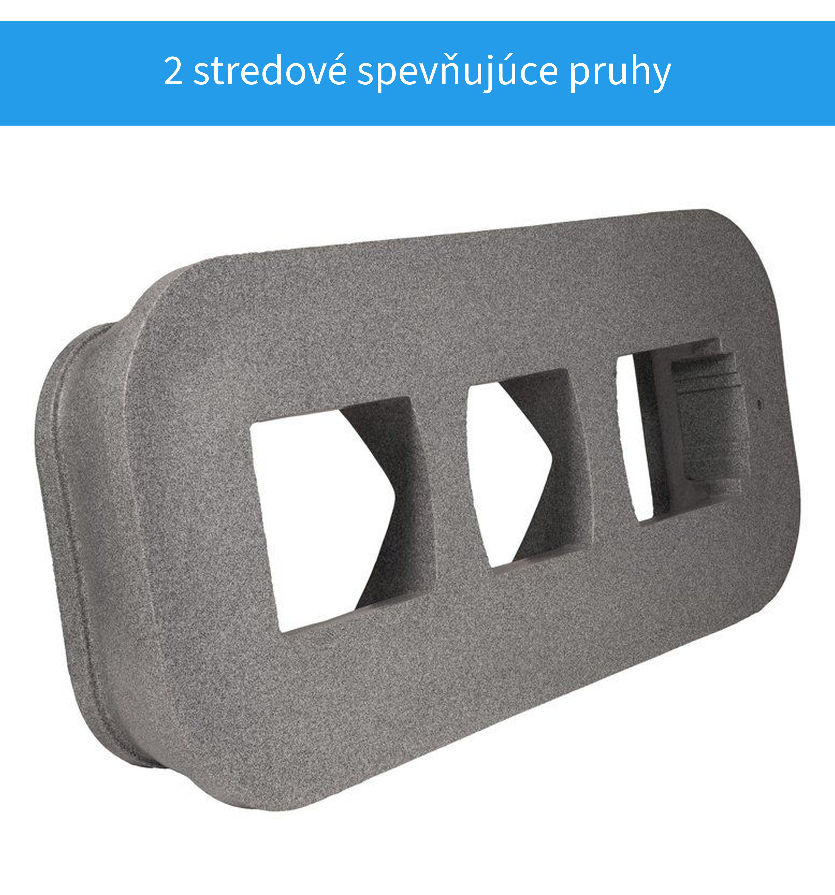 Dva stredové spevňujúce pruhy náhrobku