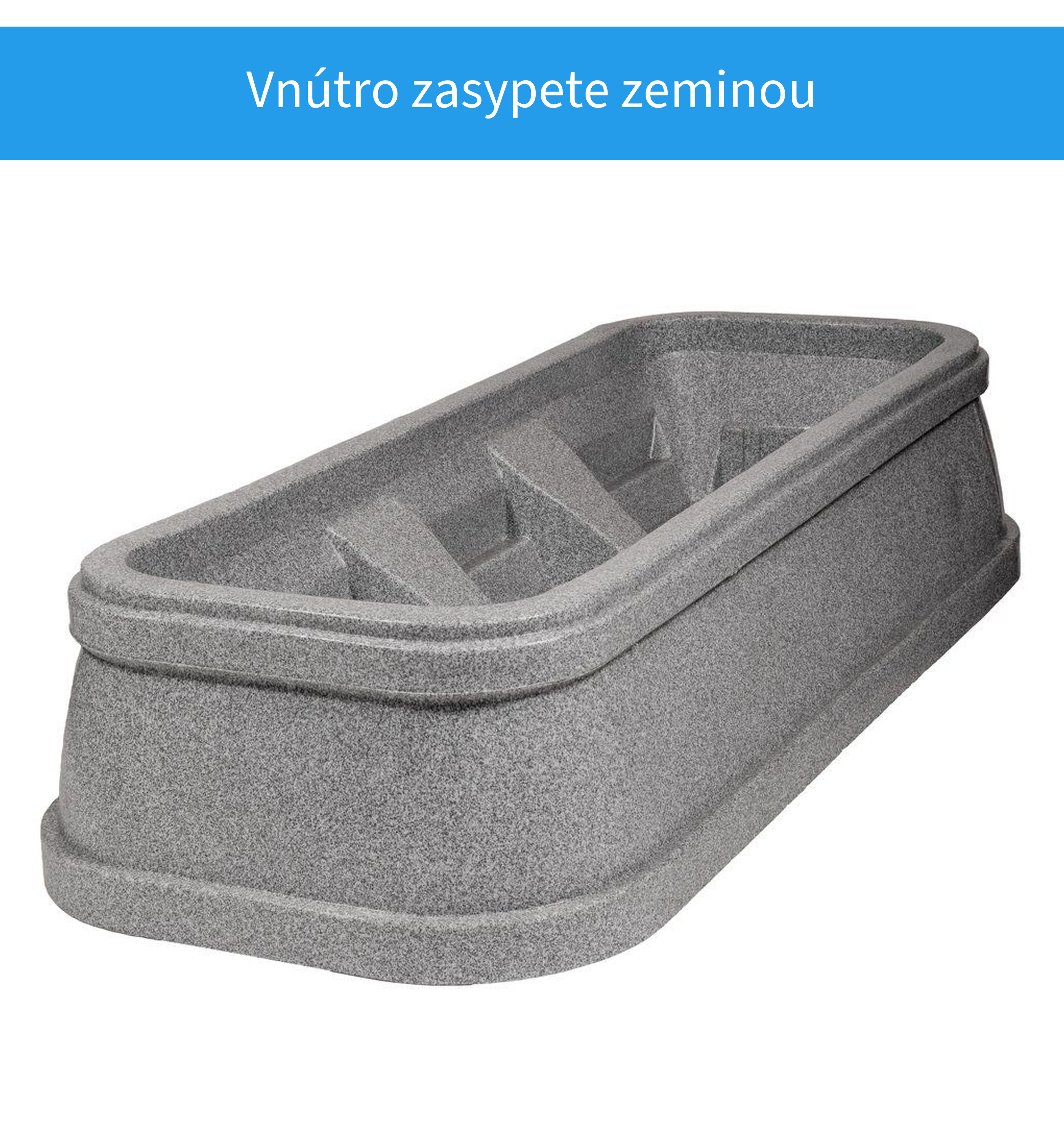Vnútro náhrobku na zasypanie zeminou