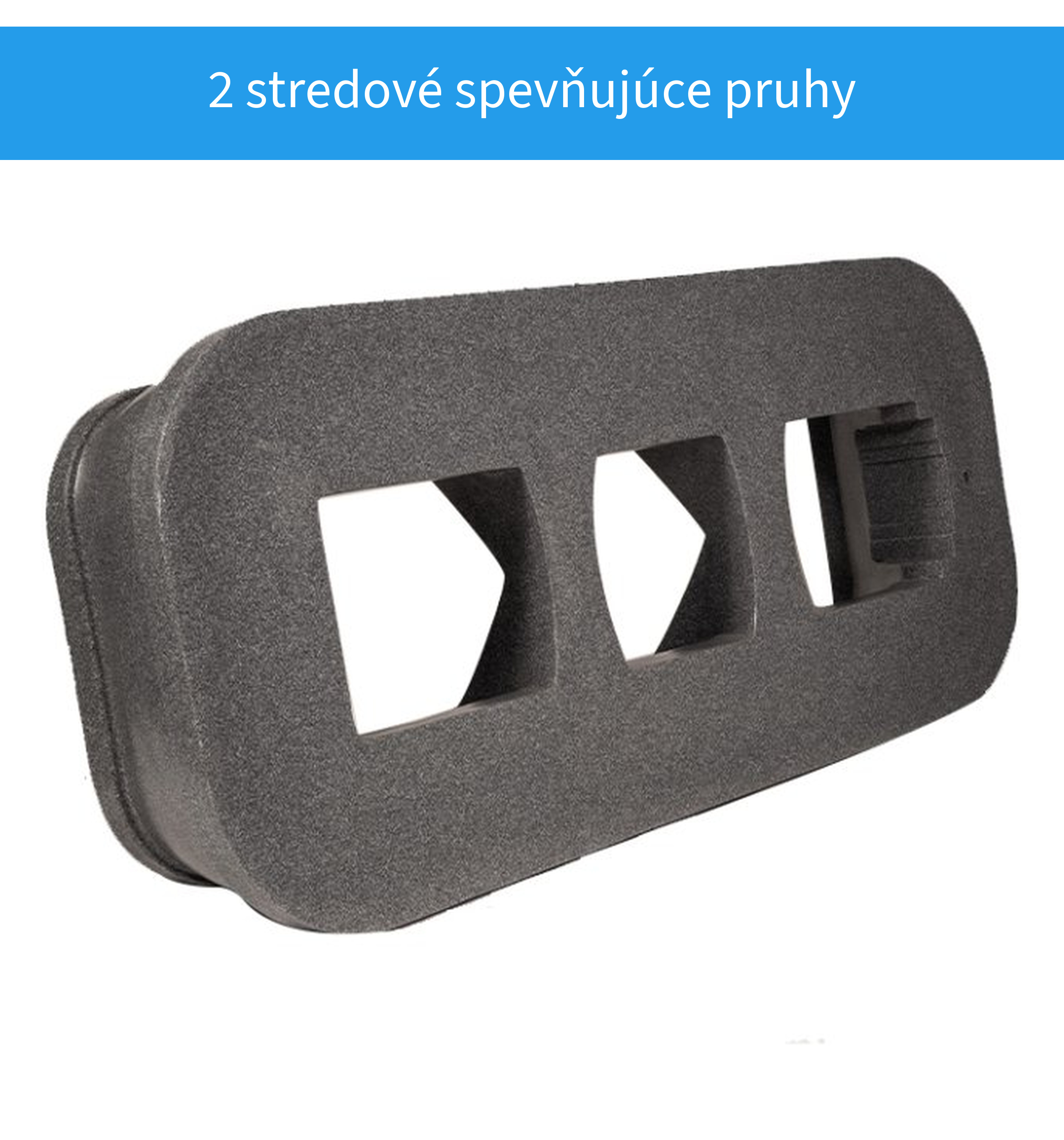 Dva stredové spevňujúce pruhy náhrobku
