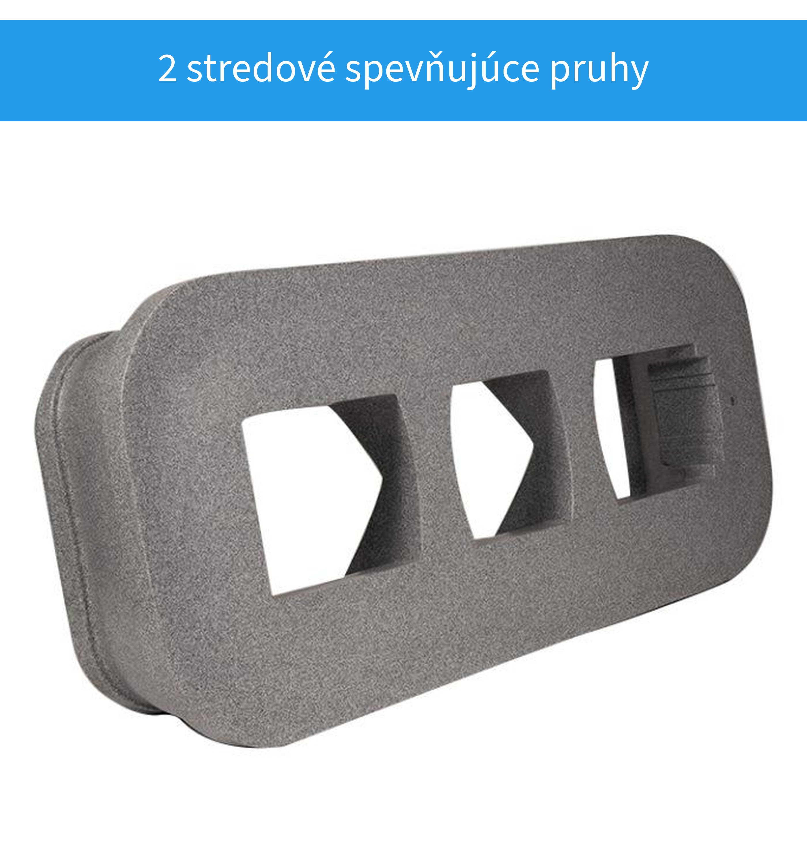 Dva stredové spevňujúce pruhy náhrobku