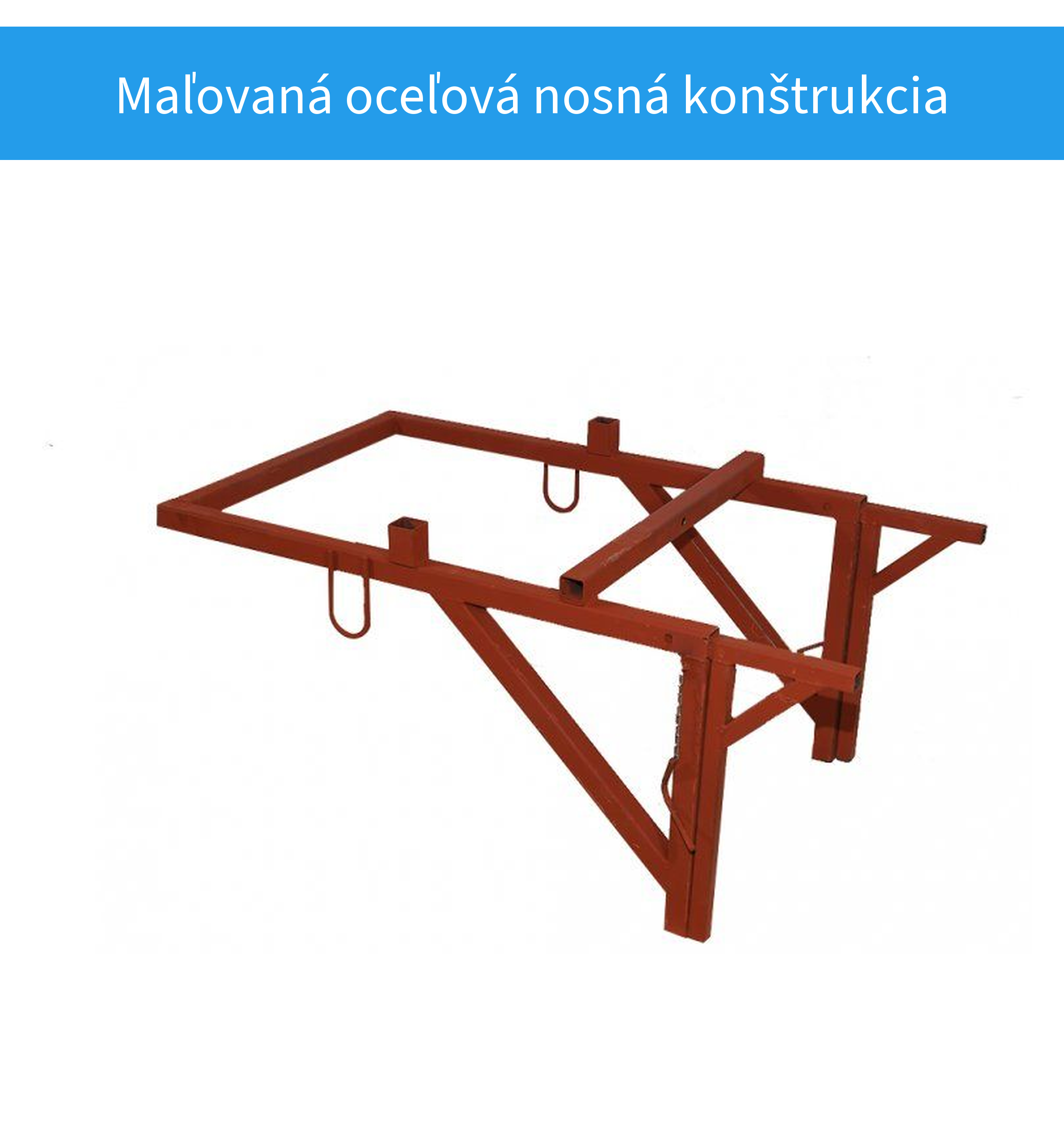 Maľovaná nosná konštrukcia na plastové sklzy