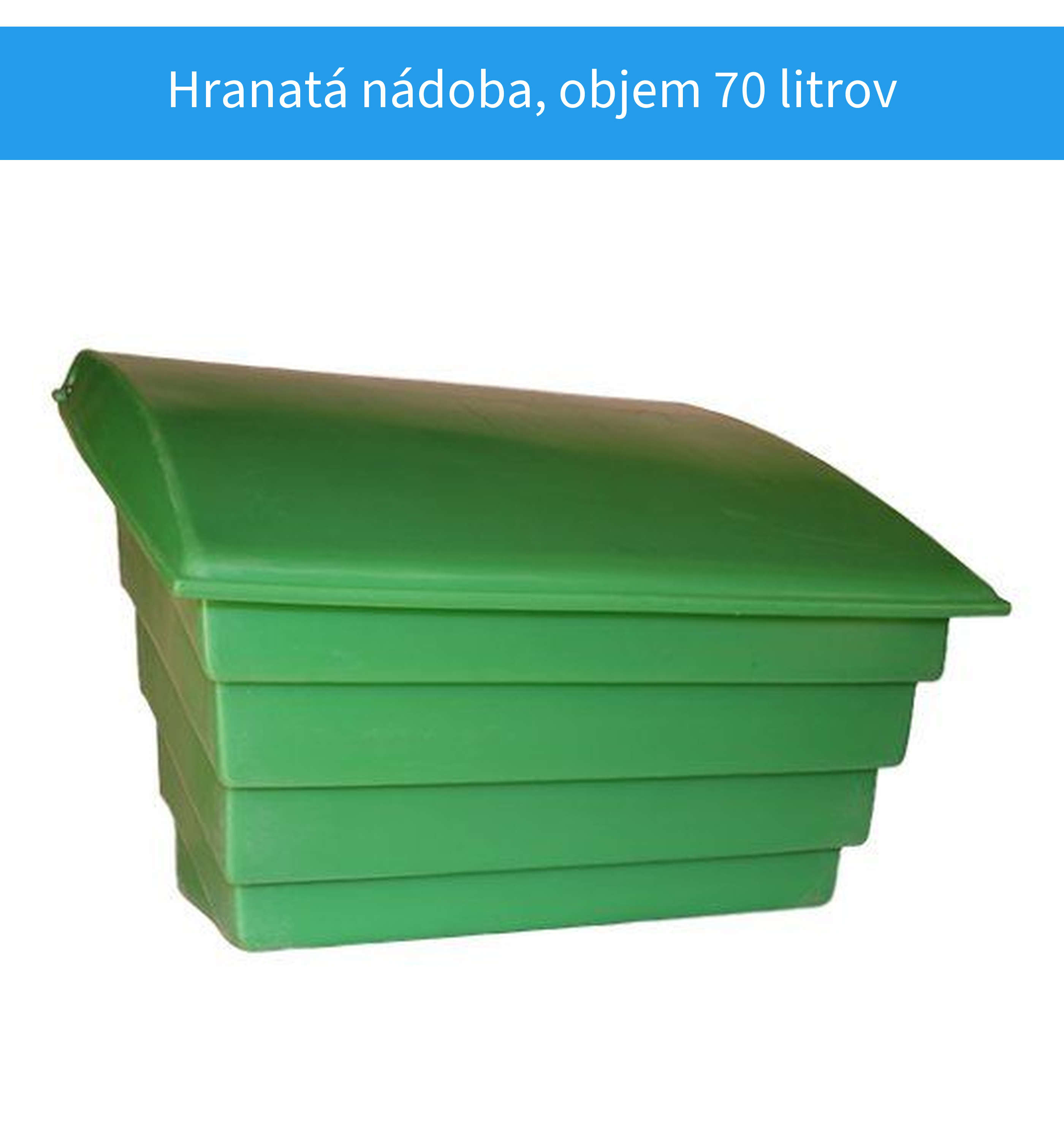 Hranatá nádoba na posypový materiál 70 litrov zelená