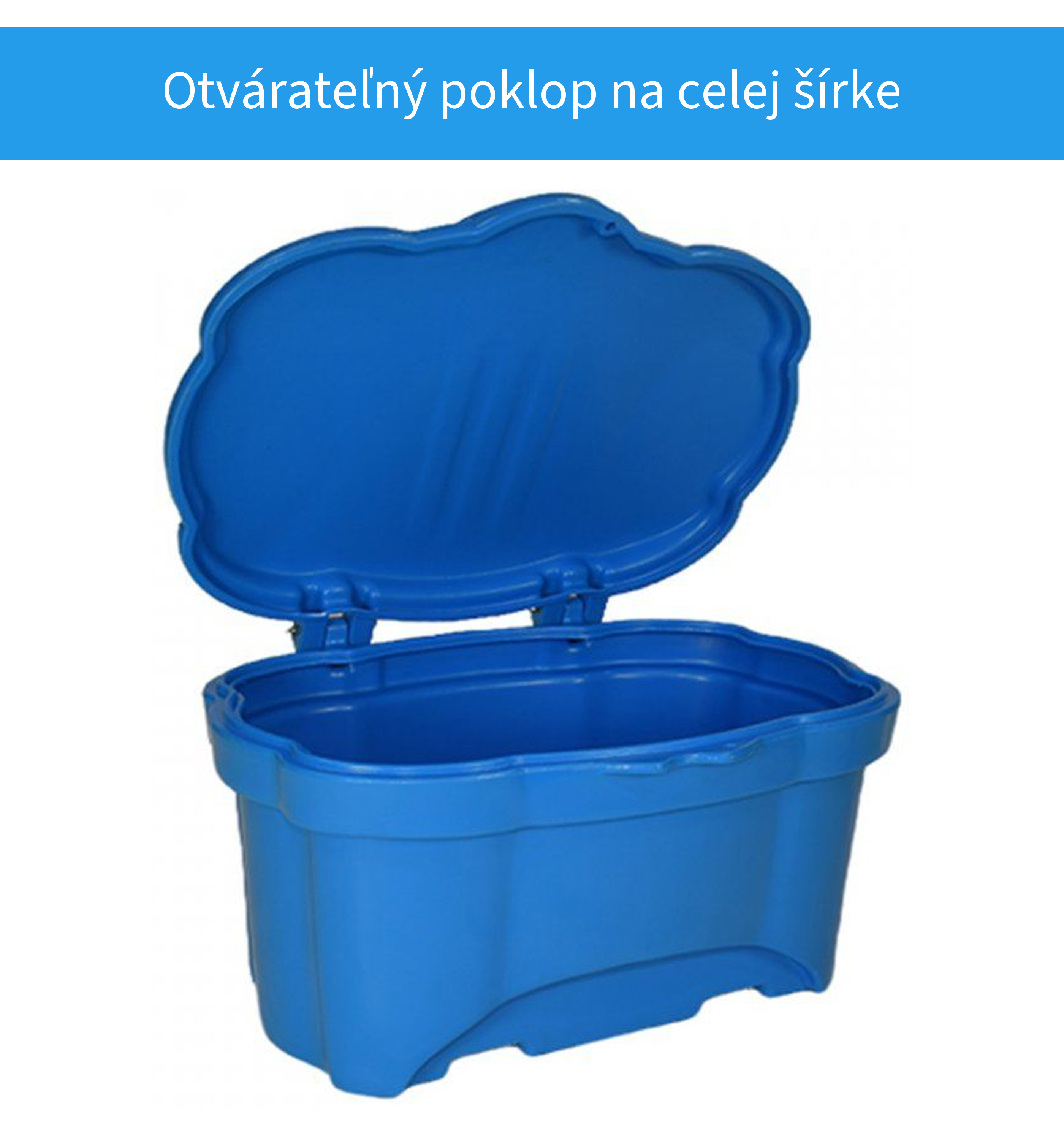 Uzamykateľný poklop nádoby na posypový materiál