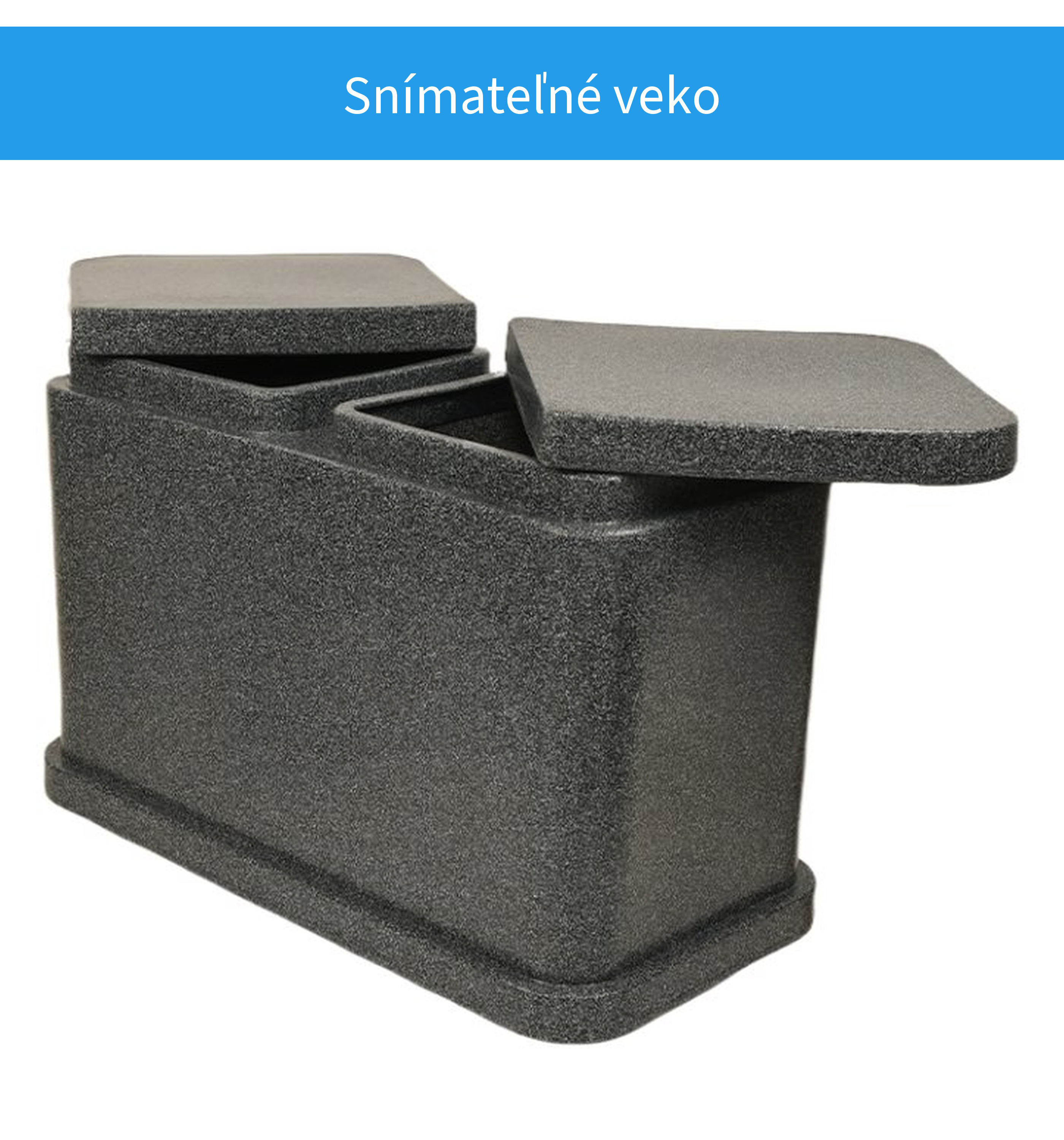 Snímateľné veko schránky na urnu