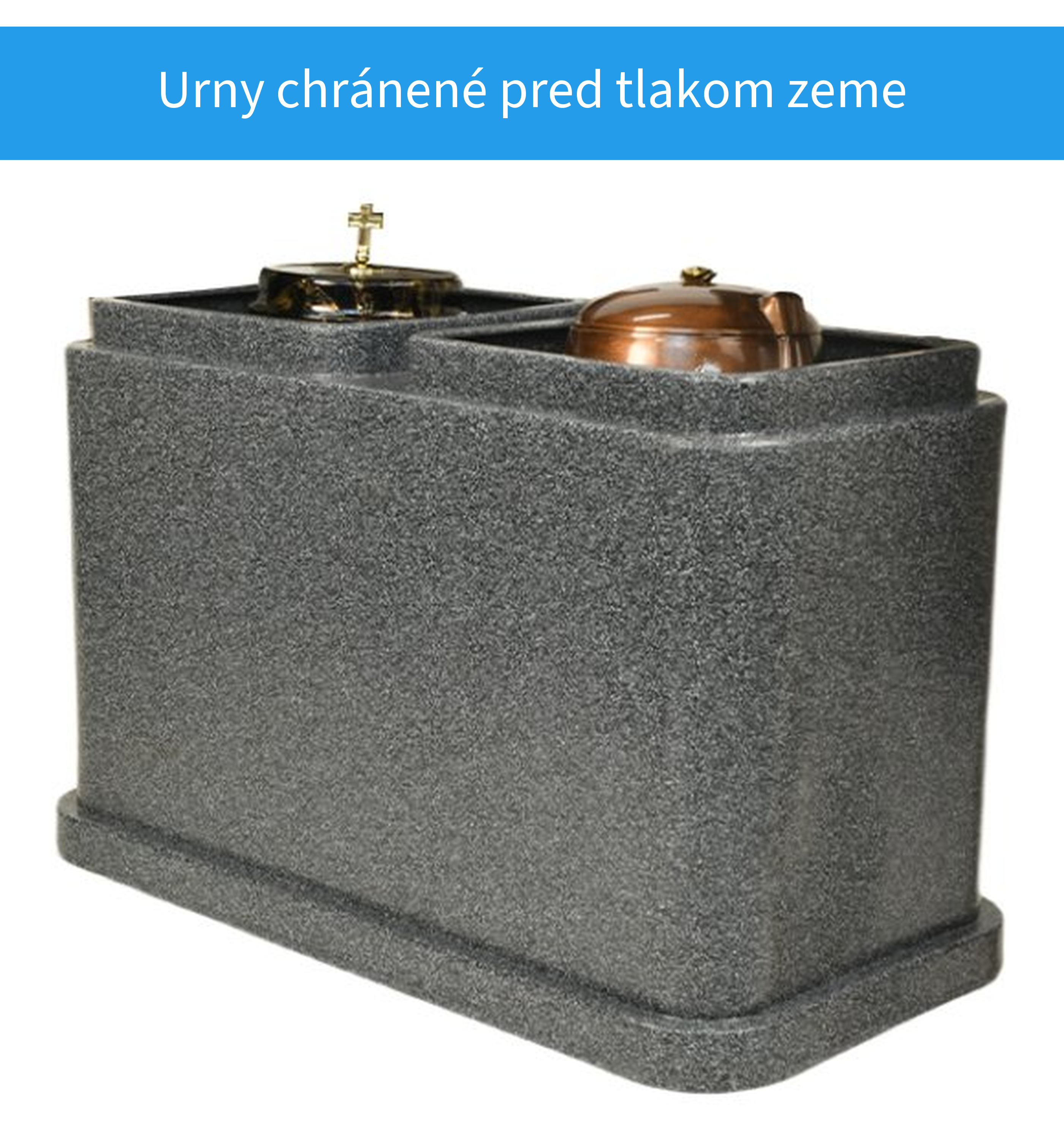 Urny uložené v plastovej schránke