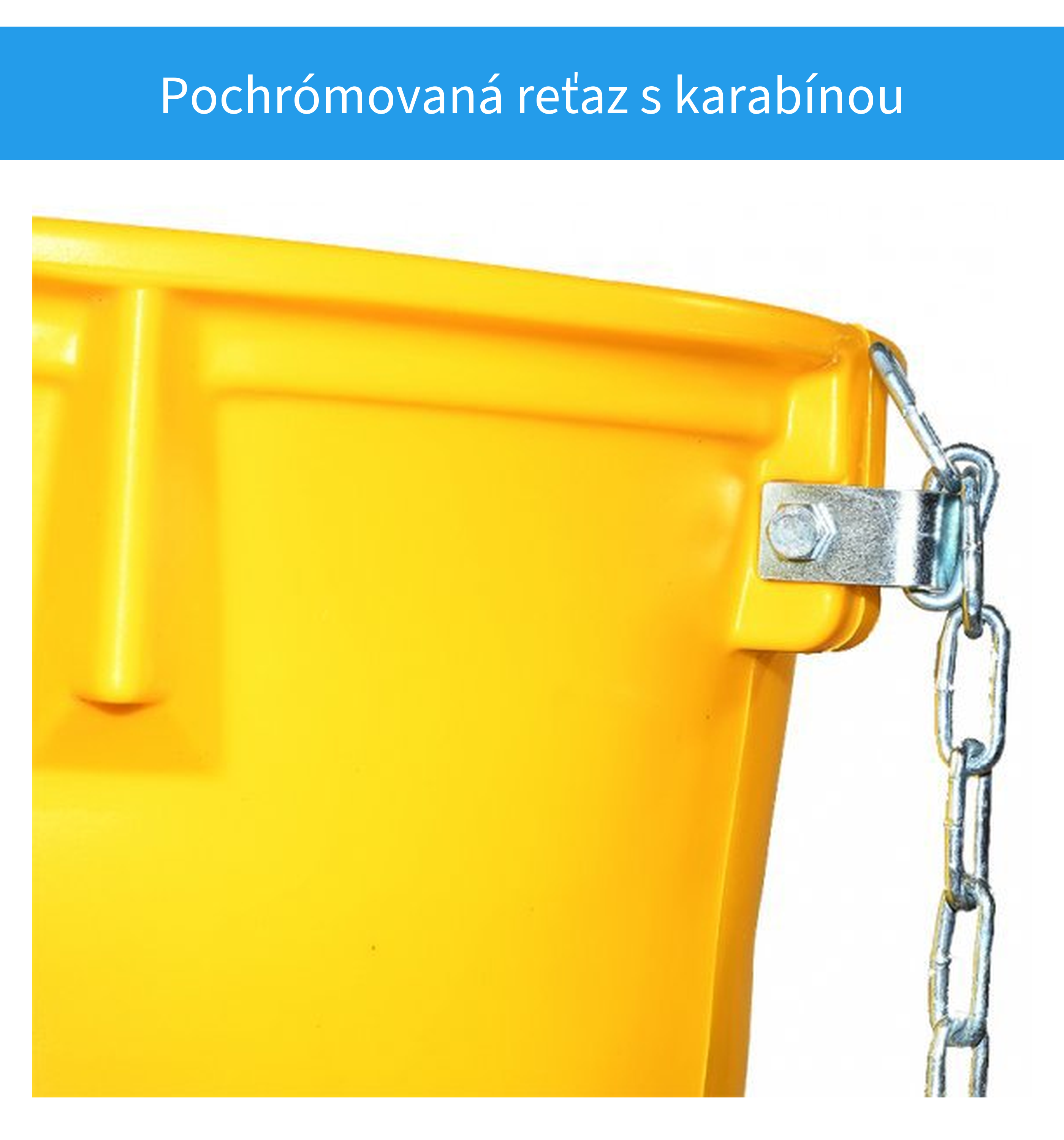 Pochrómovaná reťaz s karabínou