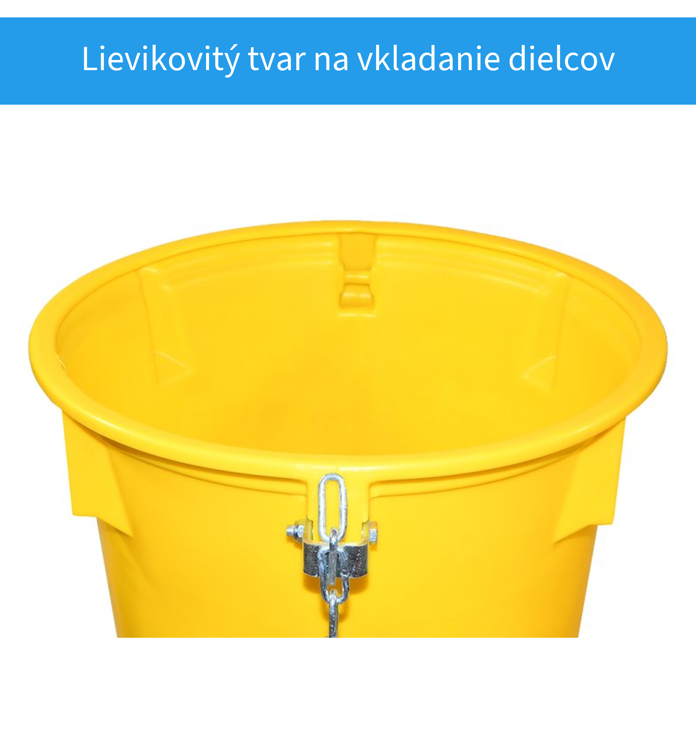 Lievikovitý tvar sklzu na nadpájanie