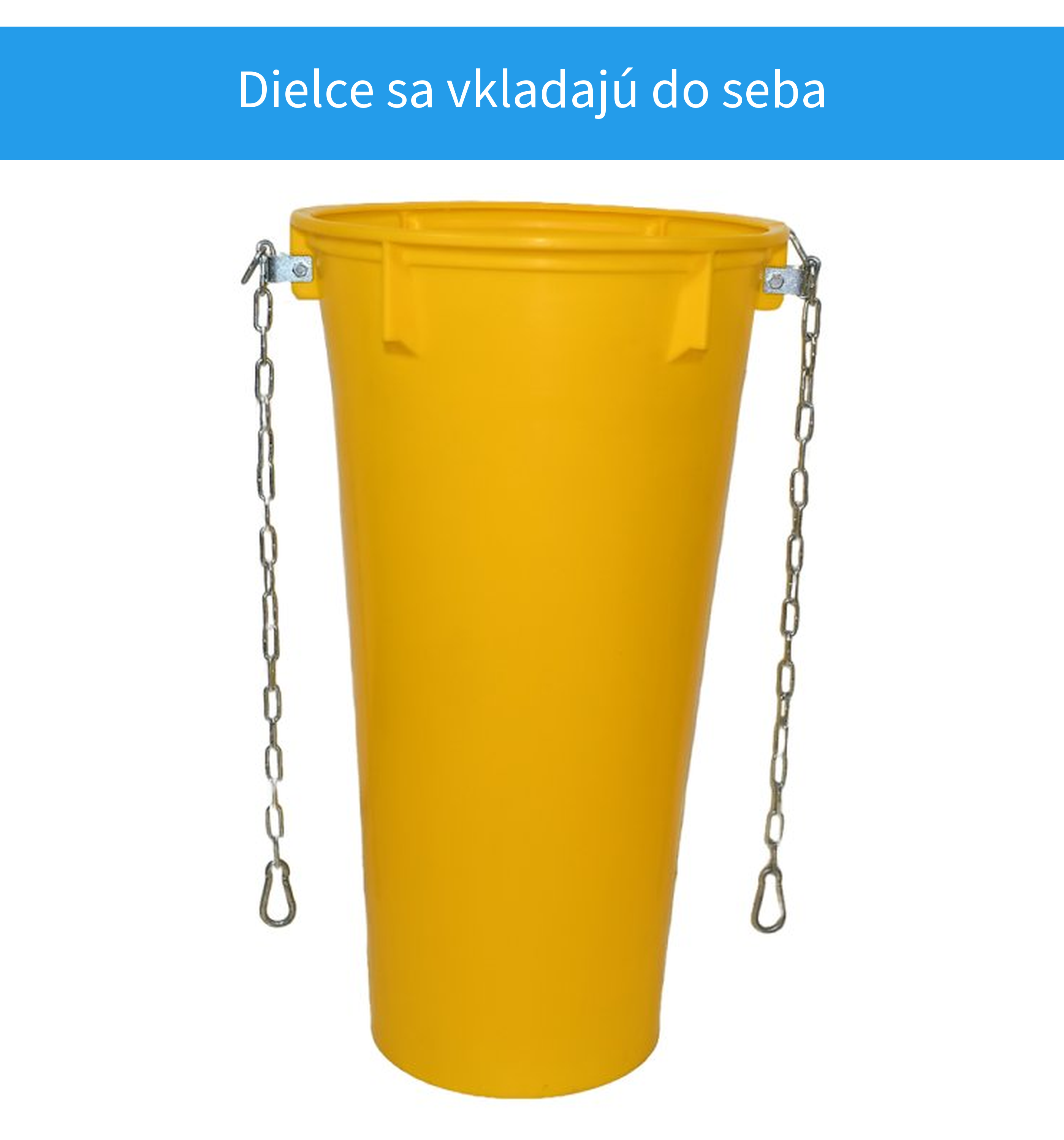 Dielce sa vkladajú do seba