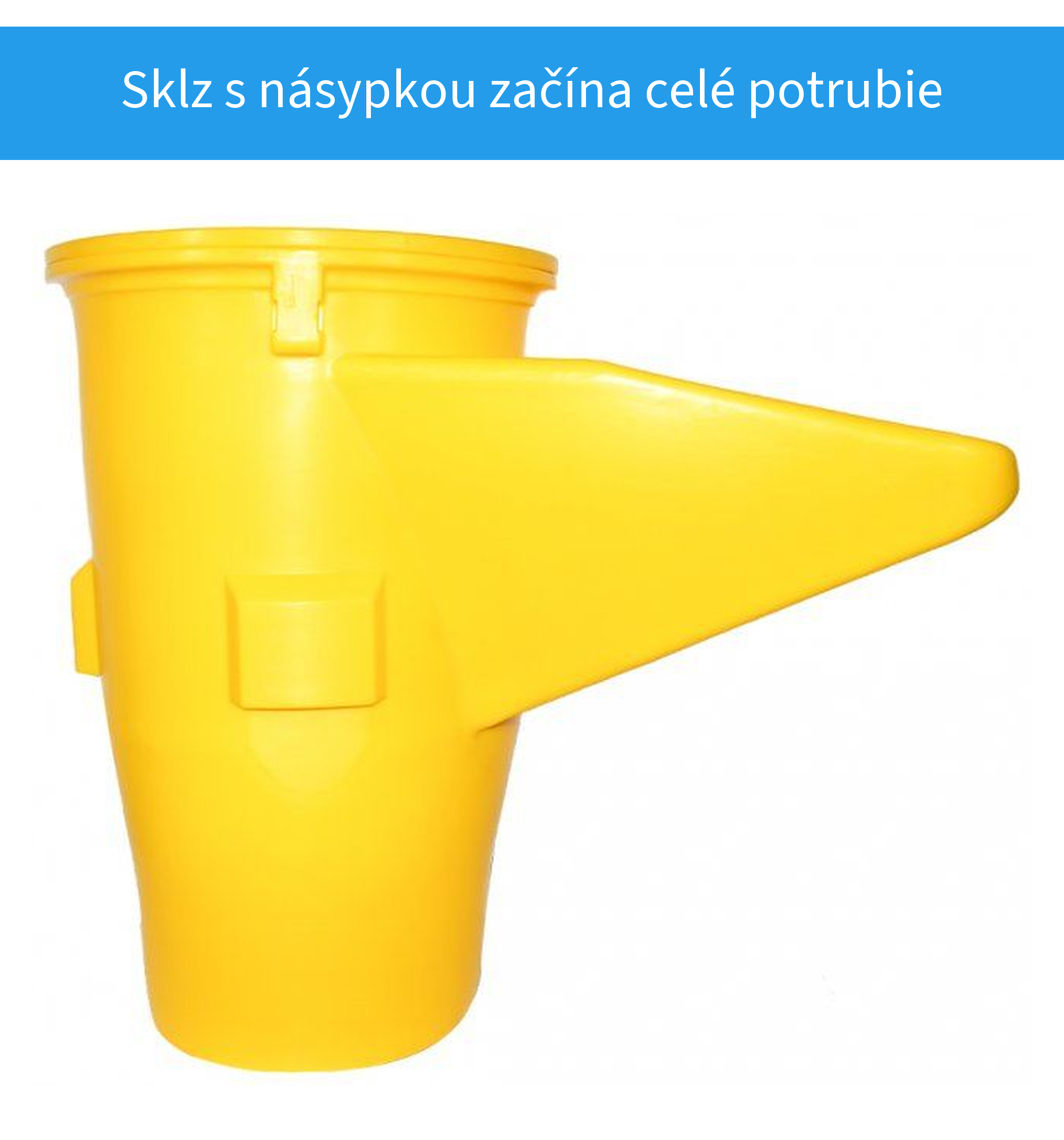Plastový sklz s násypkou
