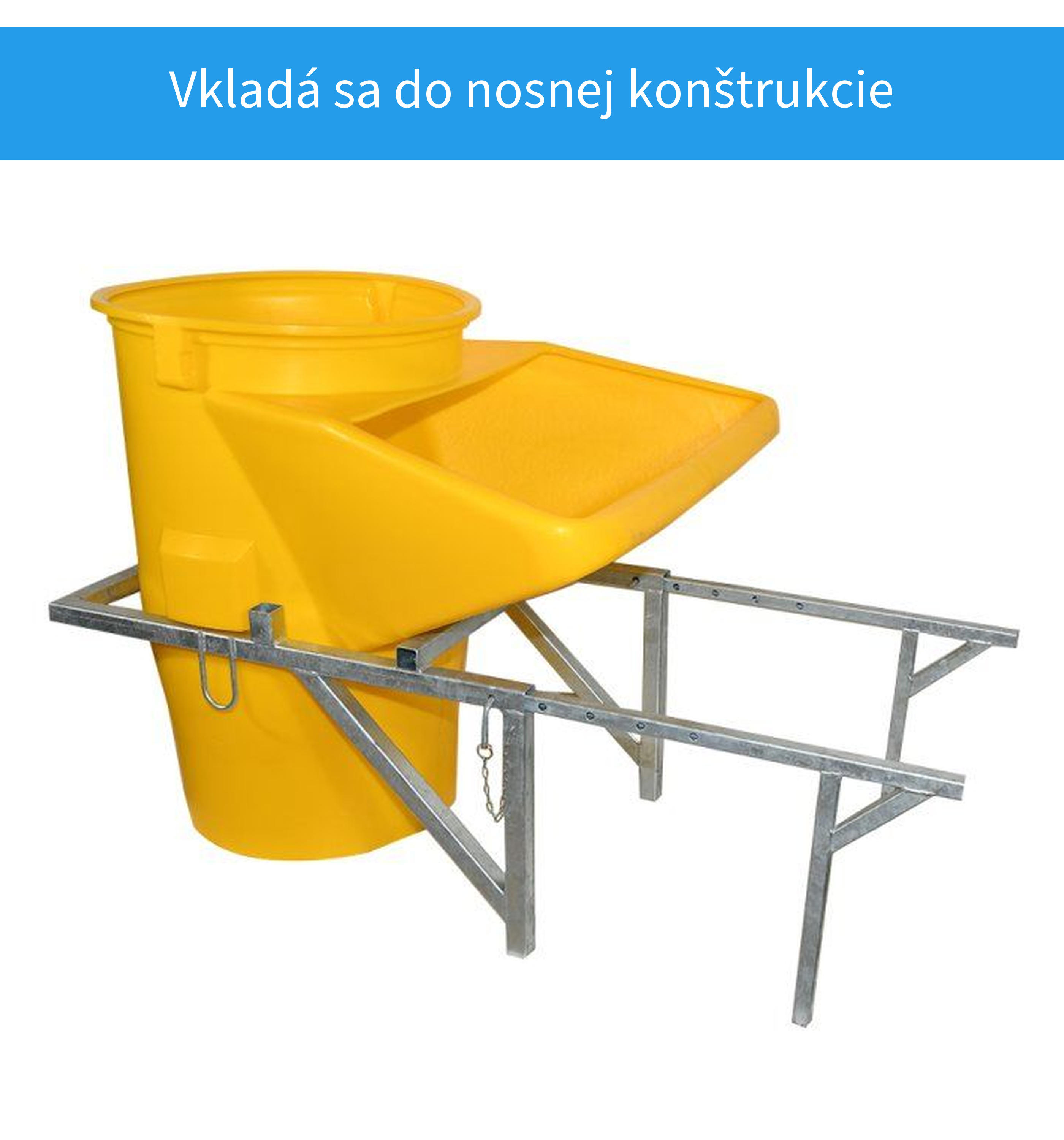 Sklz s násypkou v nosnej konštrukcii