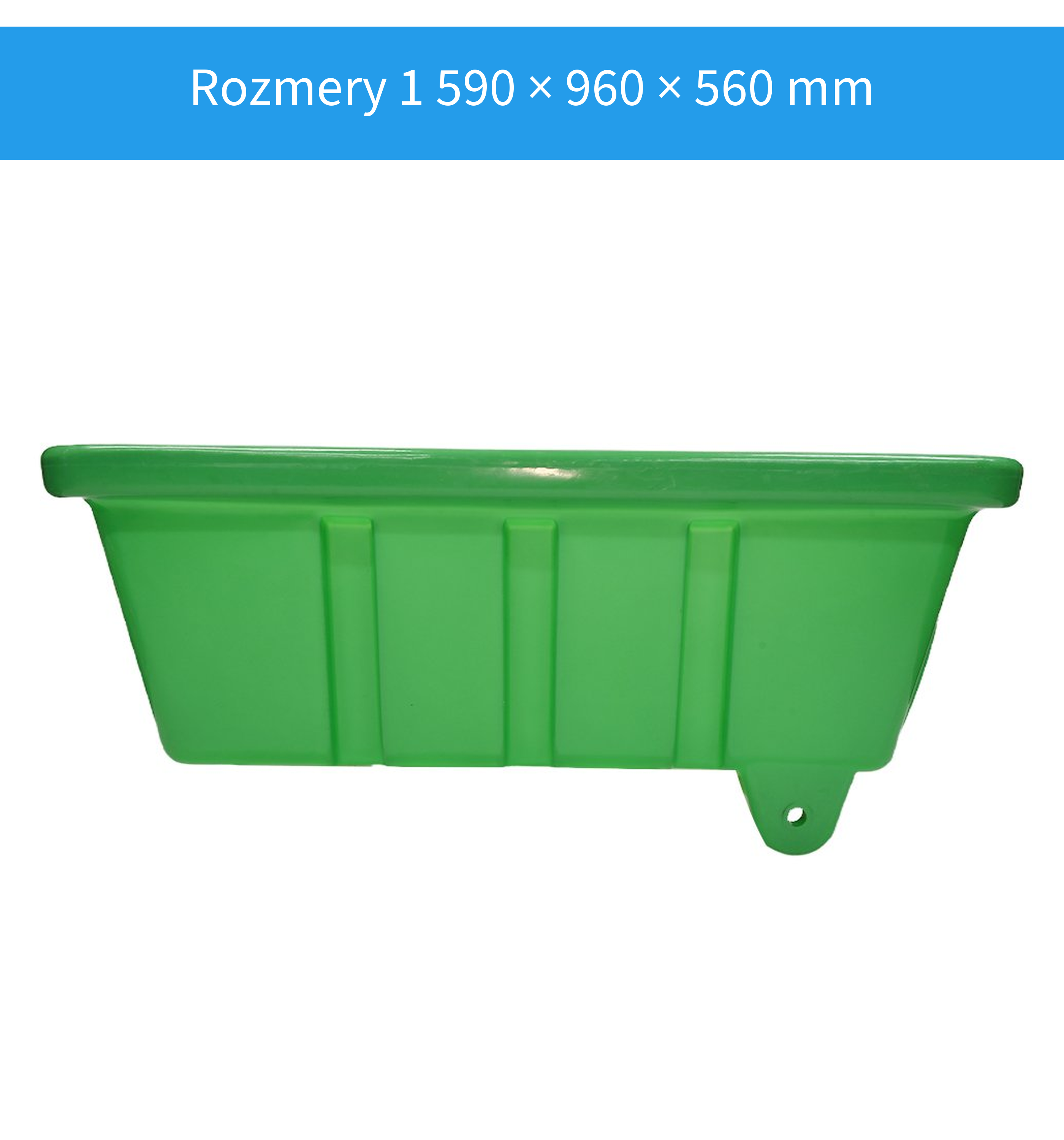 Rozmery korby 1 590 × 960 × 560 mm