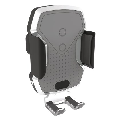 Držiak telefónu LUKE-X bezdrôtové nabíjanie 10W silver