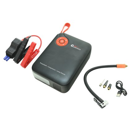 Kompresor AKU DIGITAL + JUMP STARTER s powerbankou 7.200mAh 600A