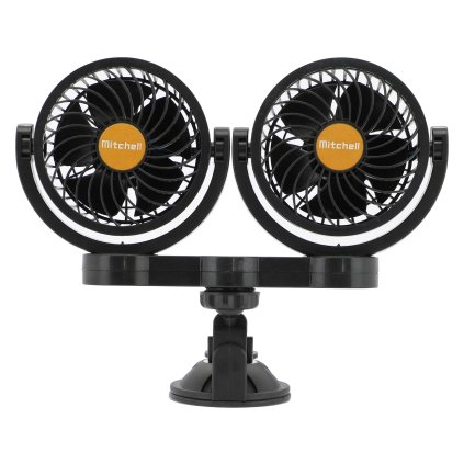 Ventilátor MITCHELL DUO 2x108mm 24V na prísavku