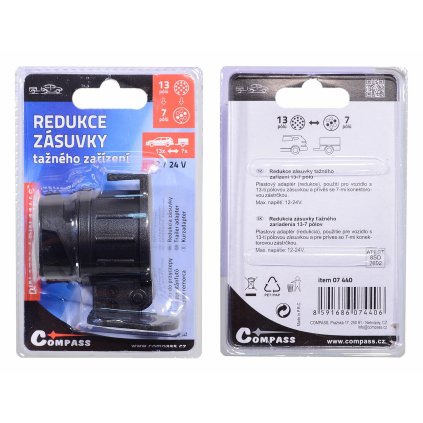 Redukcia zásuvky ťažného zariadenia 13-7 pólov