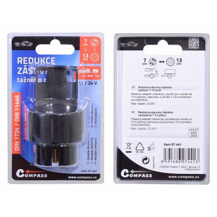 Redukcia zásuvky ťažného zariadenia 7-13 pólov