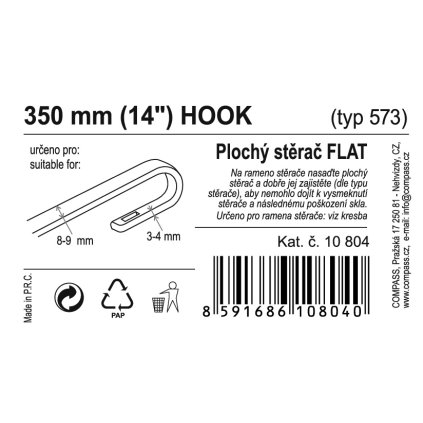 Stierač FLAT BULK (HOOK) 14"/350mm