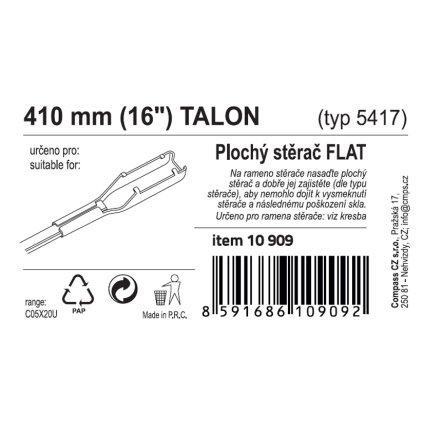 Stierač FLAT BULK (TALON) 16"/410mm