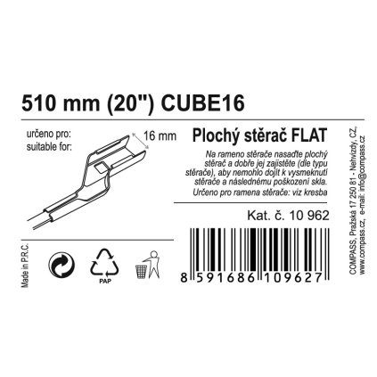 Stierač FLAT BULK (CUBE16) 20"/510mm